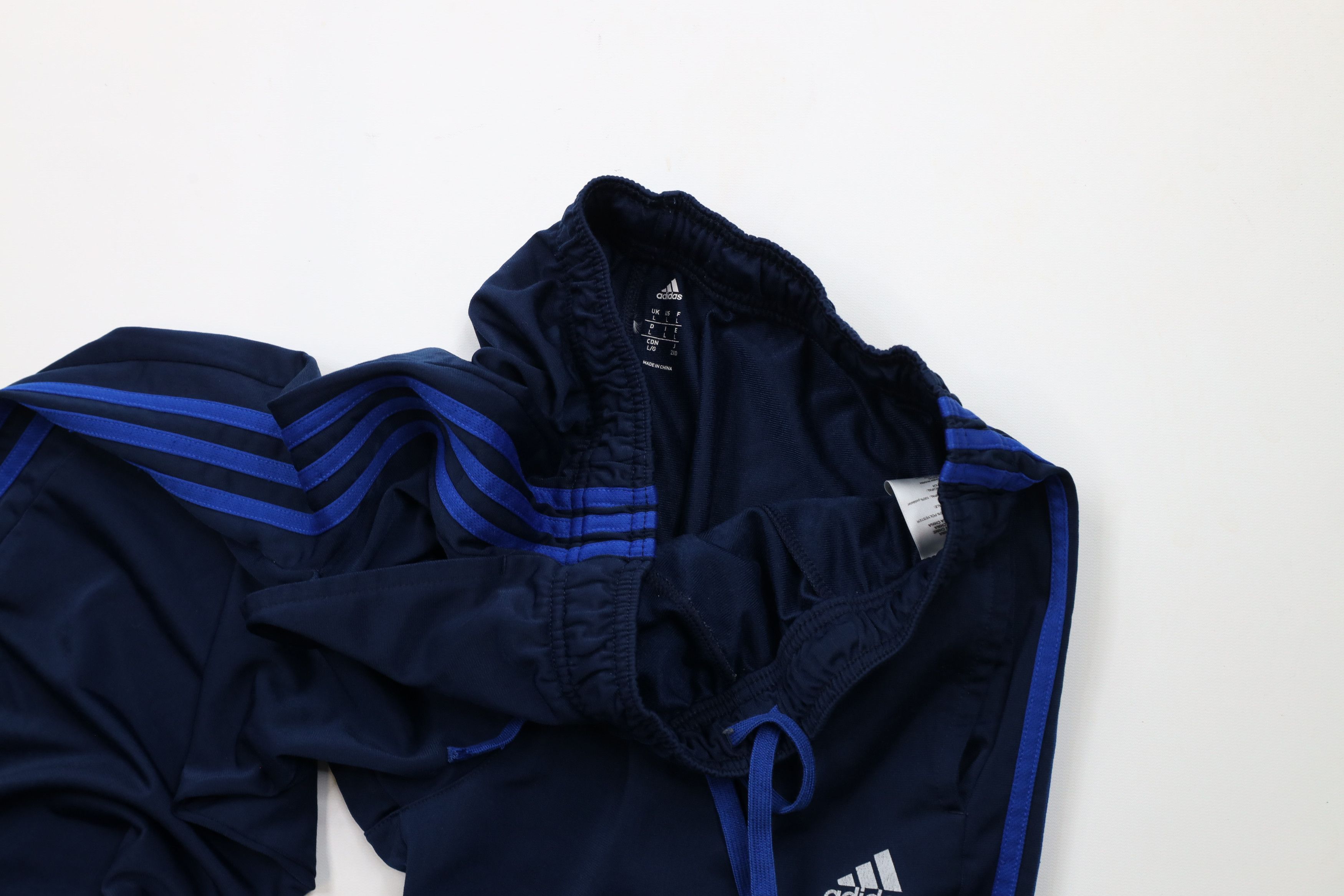 Adidas × Vintage Vintage Adidas Spell Out Striped Wide Leg Sweatpants Blue Size US 36 / EU 52 - 9 Thumbnail