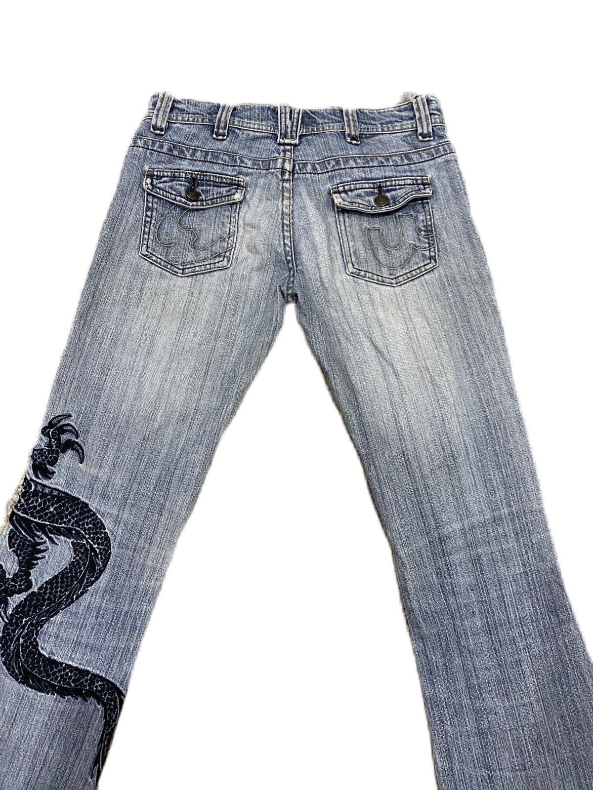 If Six Was Nine × Japanese Brand × Junya Watanabe JAPAN BRAND FLARE TYPE DENIM DRAGON EMBROIDERED EURO Size US 30 / EU 46 - 5 Thumbnail