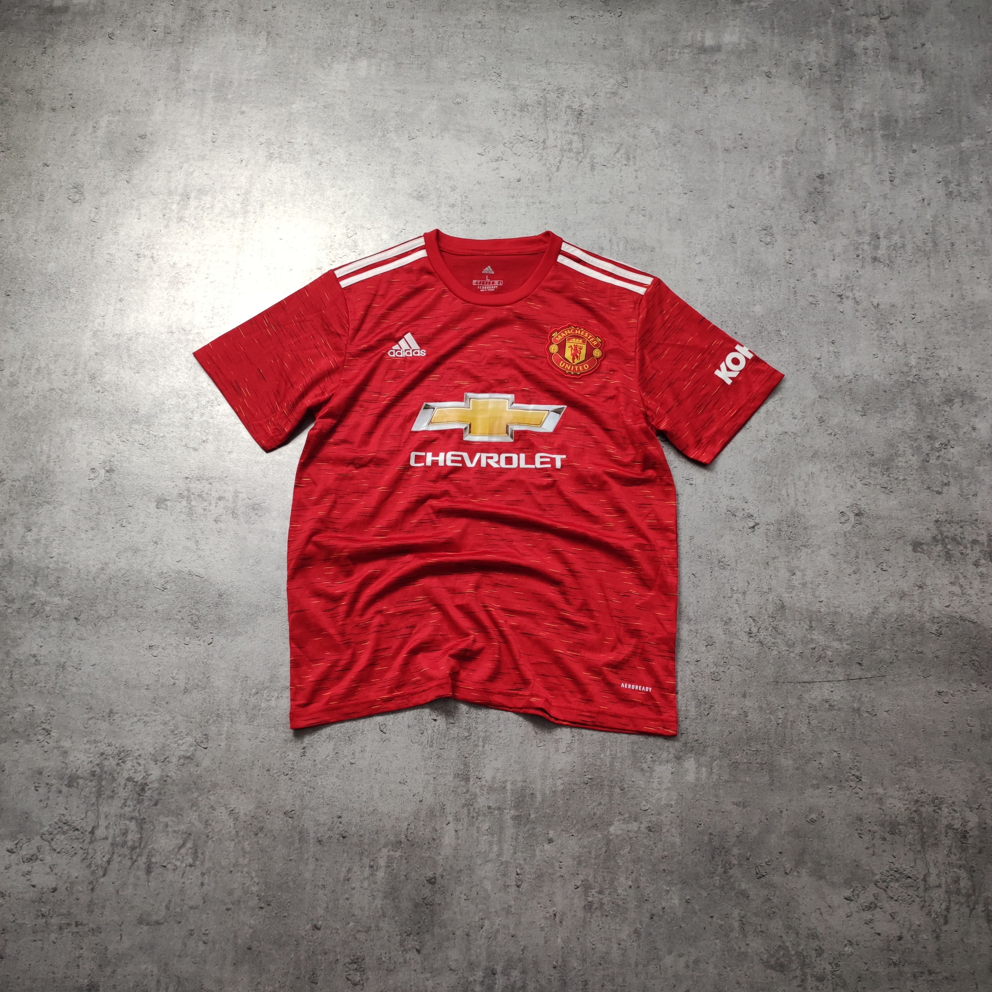 Adidas RARE Manchester United 2020 Adidas Football Home Jersey Size US L / EU 52-54 / 3 - 1 Thumbnail
