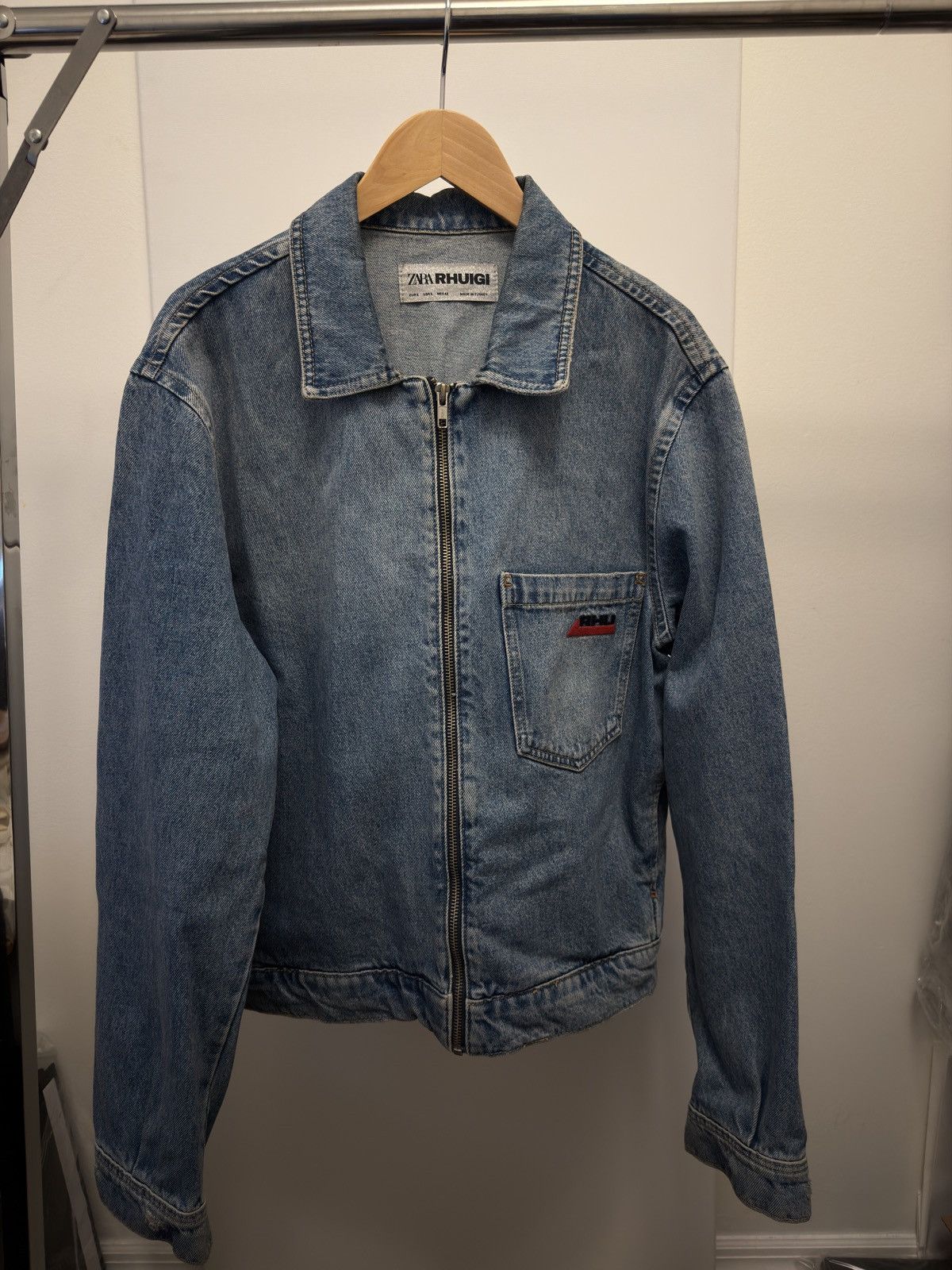 Rhude × Zara Zara x Rhuigi Denim Jacket Size US L / EU 52-54 / 3 - 1 Thumbnail