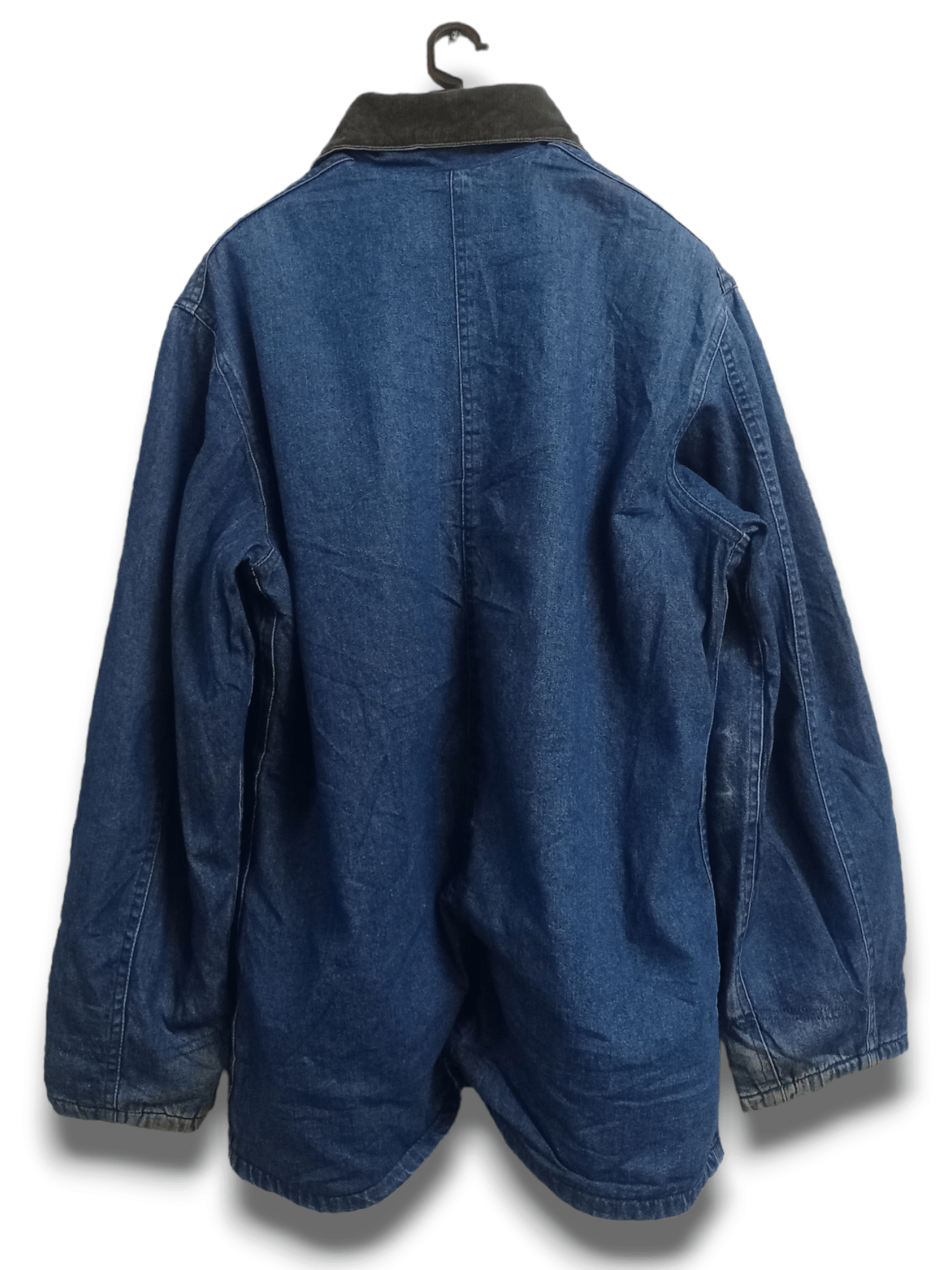 Designer Vintage 80s Carter's Blue Jeans Distressed Denim Jacket Size US L / EU 52-54 / 3 - 2 Thumbnail