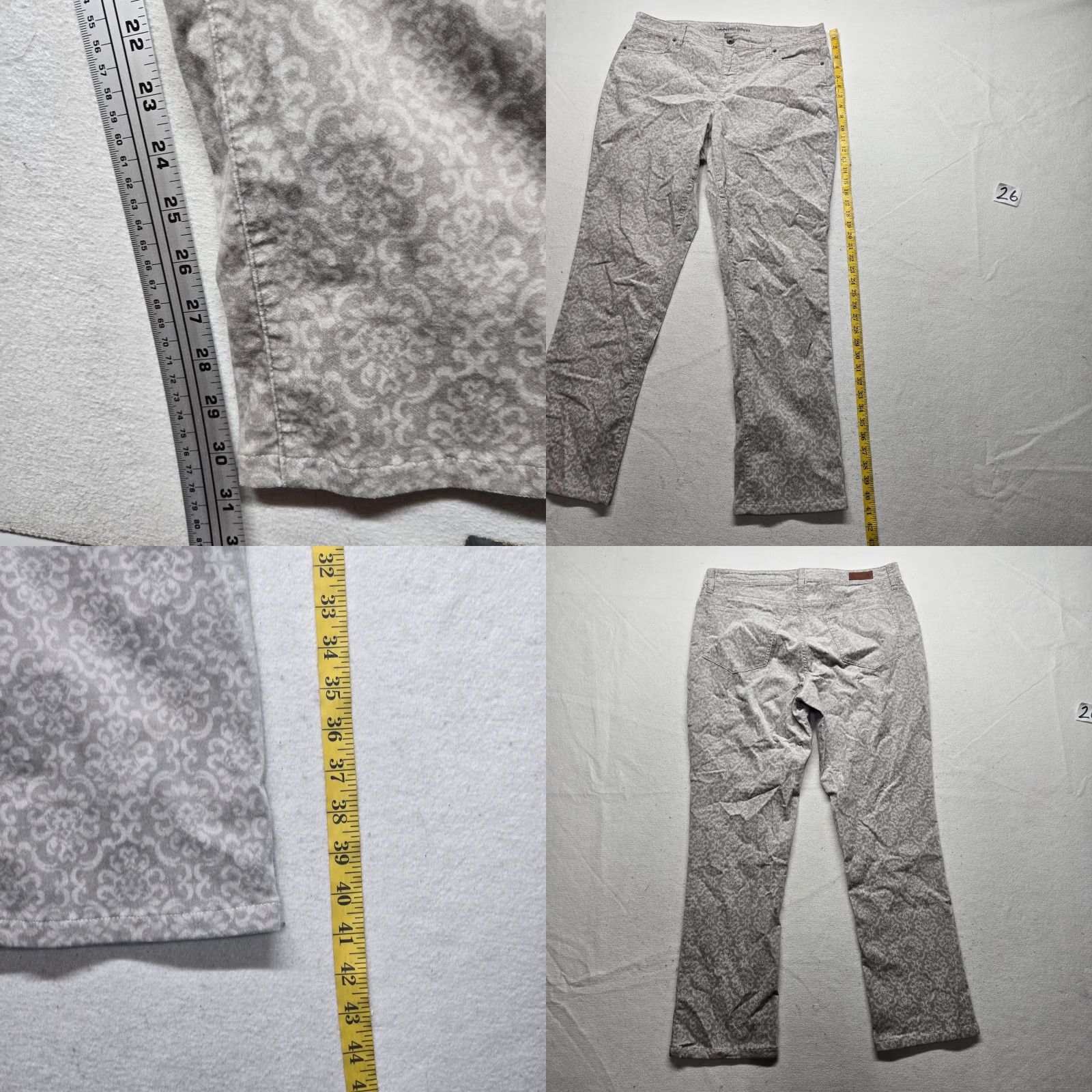 Lands' End Lands' End Womens Pants Straight Pull-On 14 Gray Adult Womens Land's End 14 Pants Stretch Knit Cotton Polyester Spandex Modern 14 Womens Size 36" / US 14 / IT 50 - 8 Thumbnail