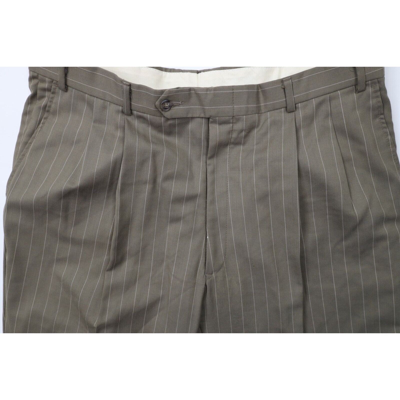 Vintage Vintage 70s Streetwear 2 Piece Pinstriped Suit Wedding Size 44R - 21 Thumbnail