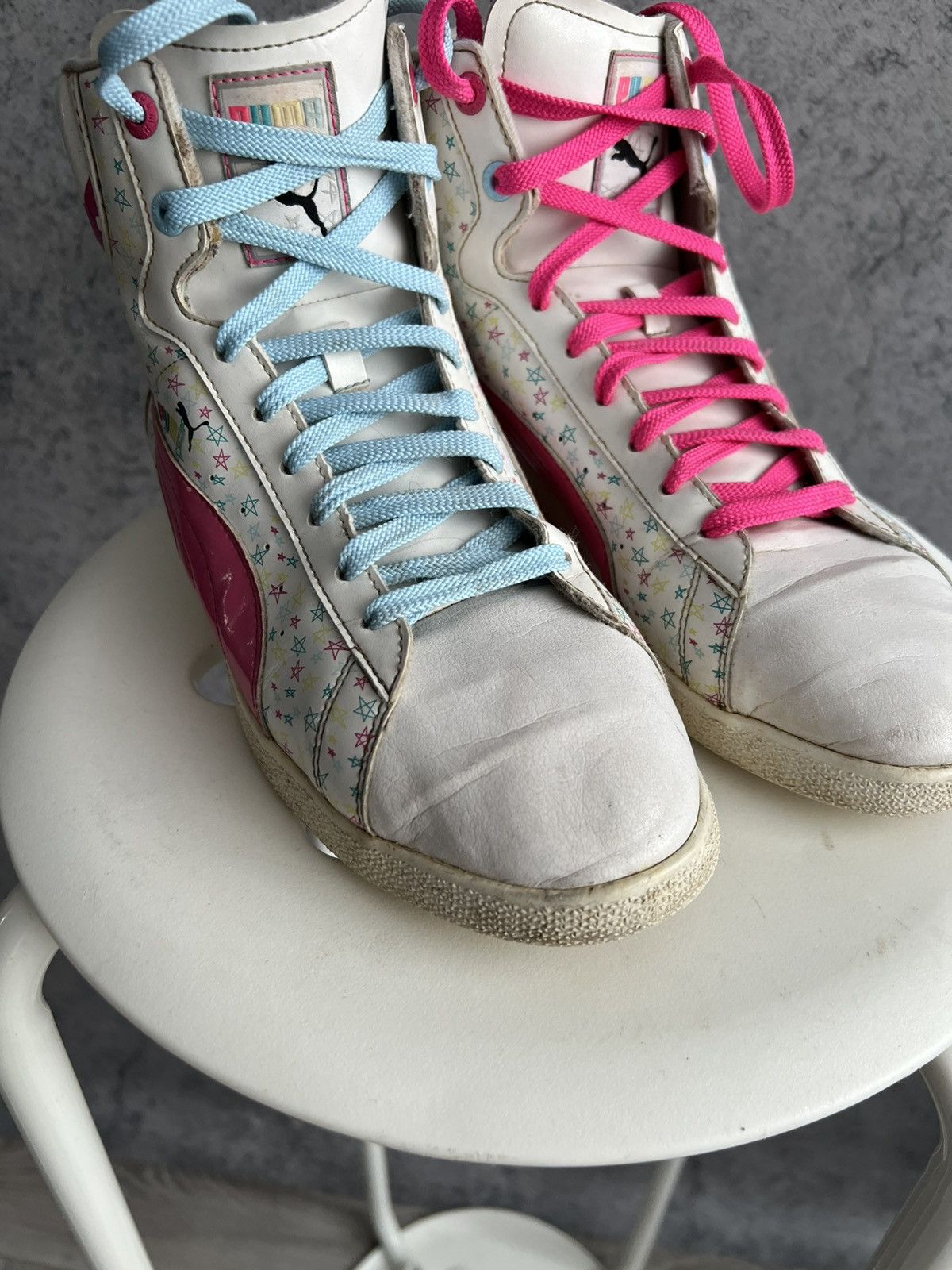 Puma Vintage Puma High Top Sneakers Y2K Style 2000s Hype Size US 10 / IT 40 - 19 Thumbnail