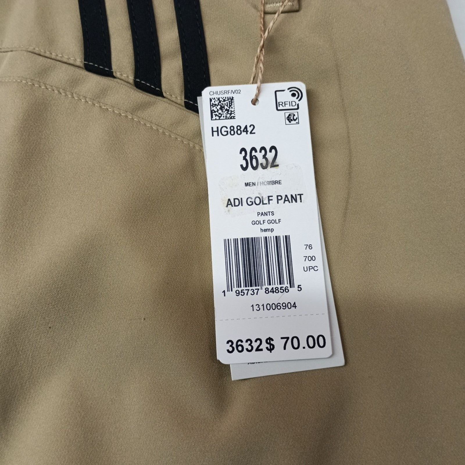 Adidas Adidas Golf Lightweight Pants Beige Men’s Size 36x32 HG8842 Size US 36 / EU 52 - 8 Thumbnail