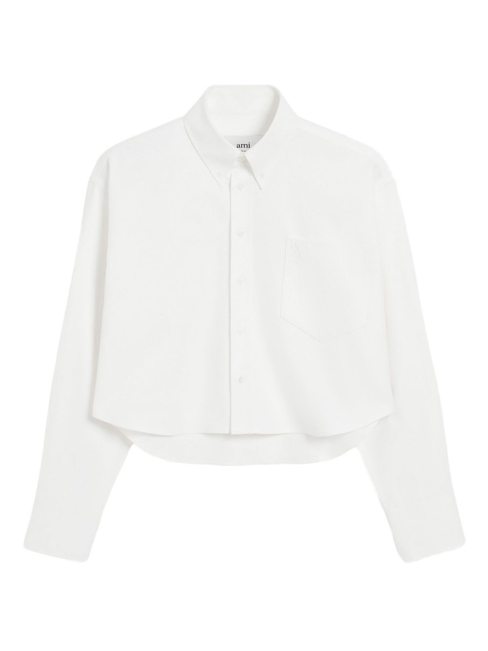 AMI COTTON CROPPED SHIRT Size XS / US 0-2 / IT 36-38 - 1 Thumbnail