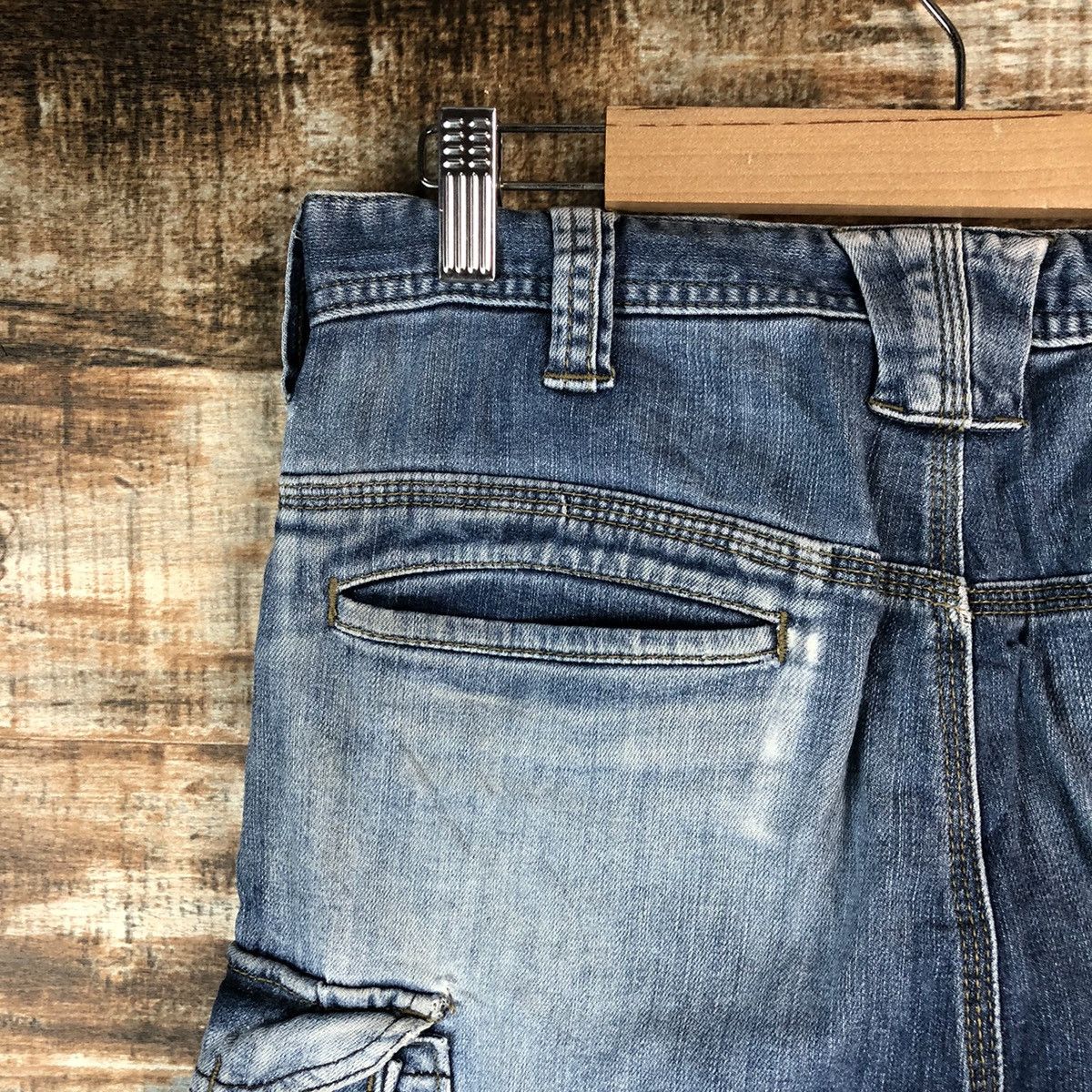 Japanese Brand Even River Blue Distressed Denim Multipocket Pants #A2170 Size US 29 - 19 Thumbnail
