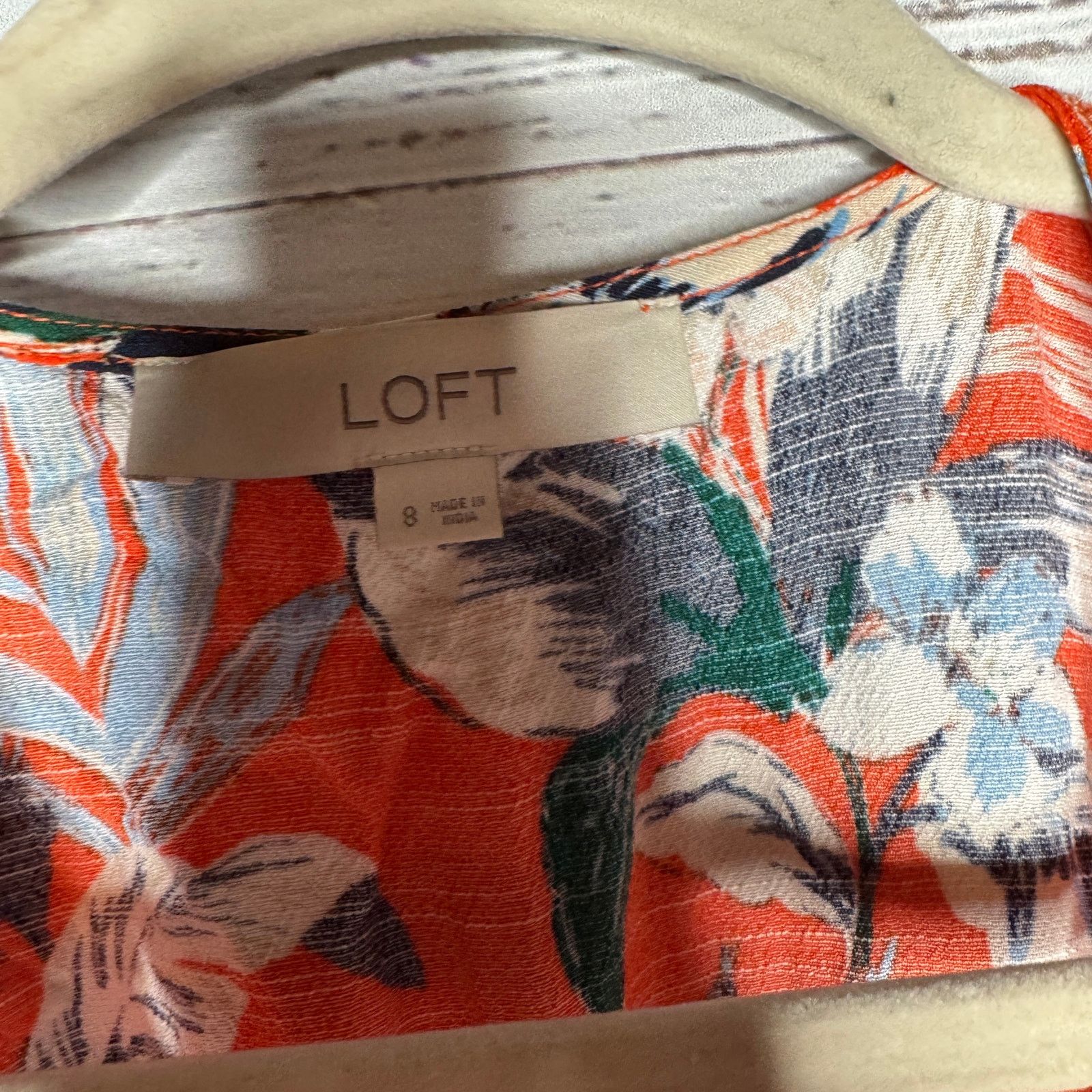 Loft Loft Ann Taylor Botanical Button Tie Waist Midi Dress 8 Size M / US 6-8 / IT 42-44 - 3 Thumbnail