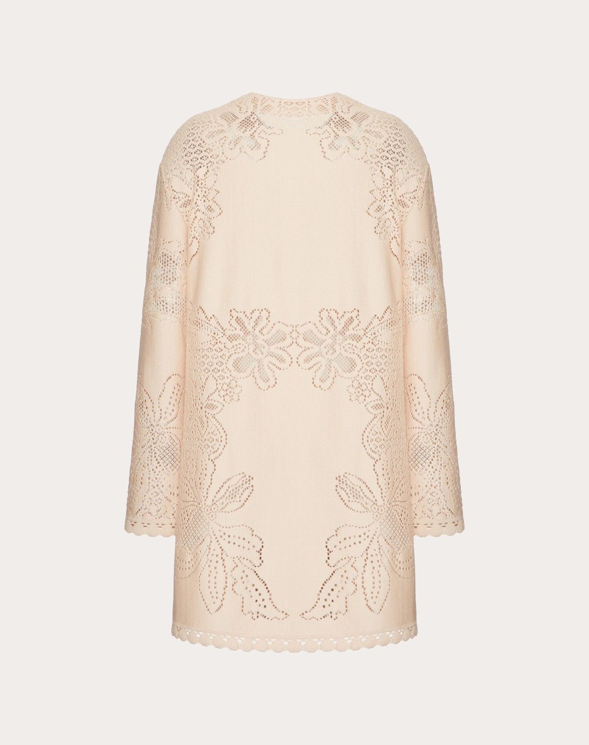 Valentino o1s1wg110525 Cotton Guipure Jardin Plat Dress in Beige Size S / US 4 / IT 40 - 2 Thumbnail