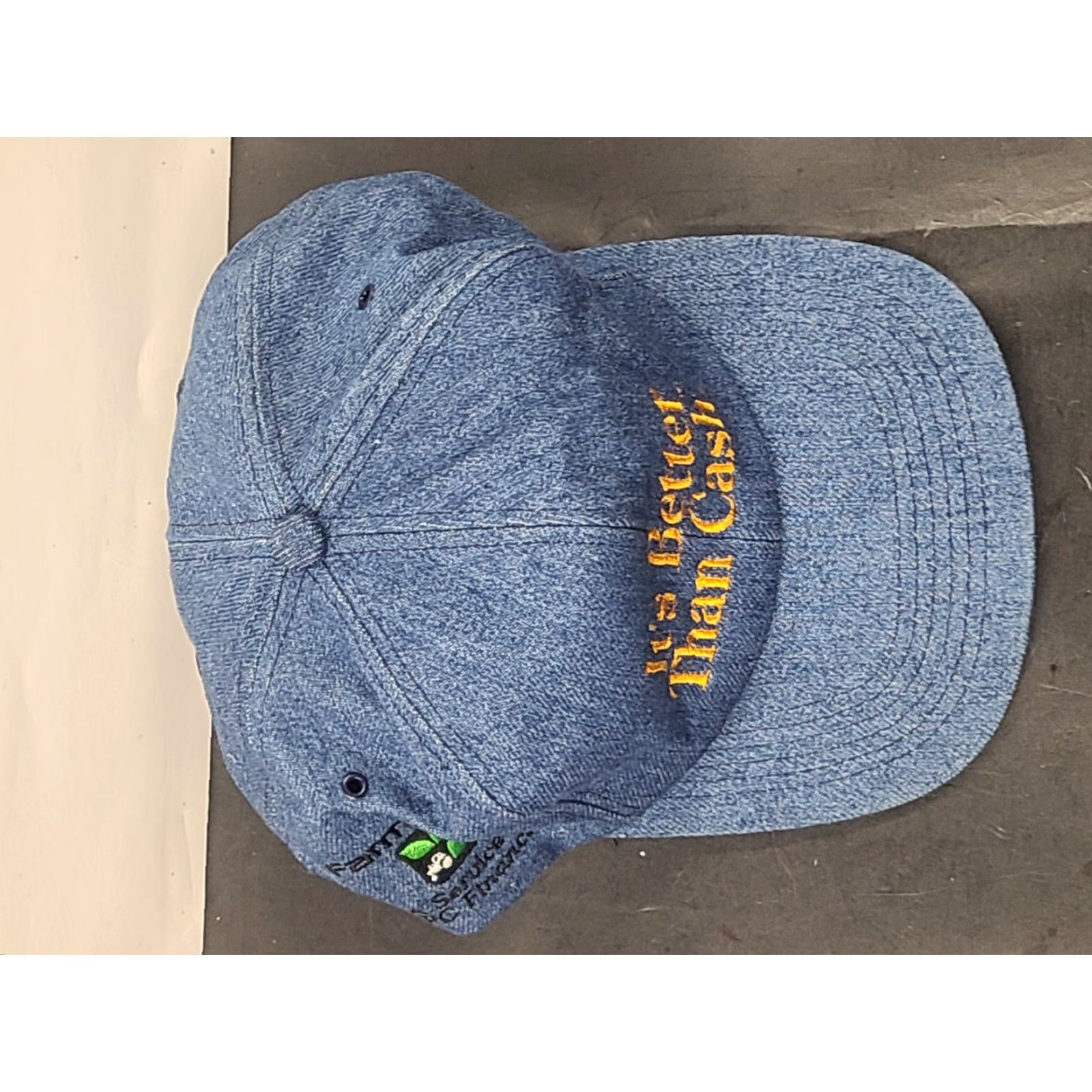Denime VTG 80s Denim Cap Blue K-Products Farmers Look Snapback VTG Cap Farmers/Truckers Blue Denim K-Products Cap One Size Mens Womens Boys Girls Size ONE SIZE - 3 Thumbnail