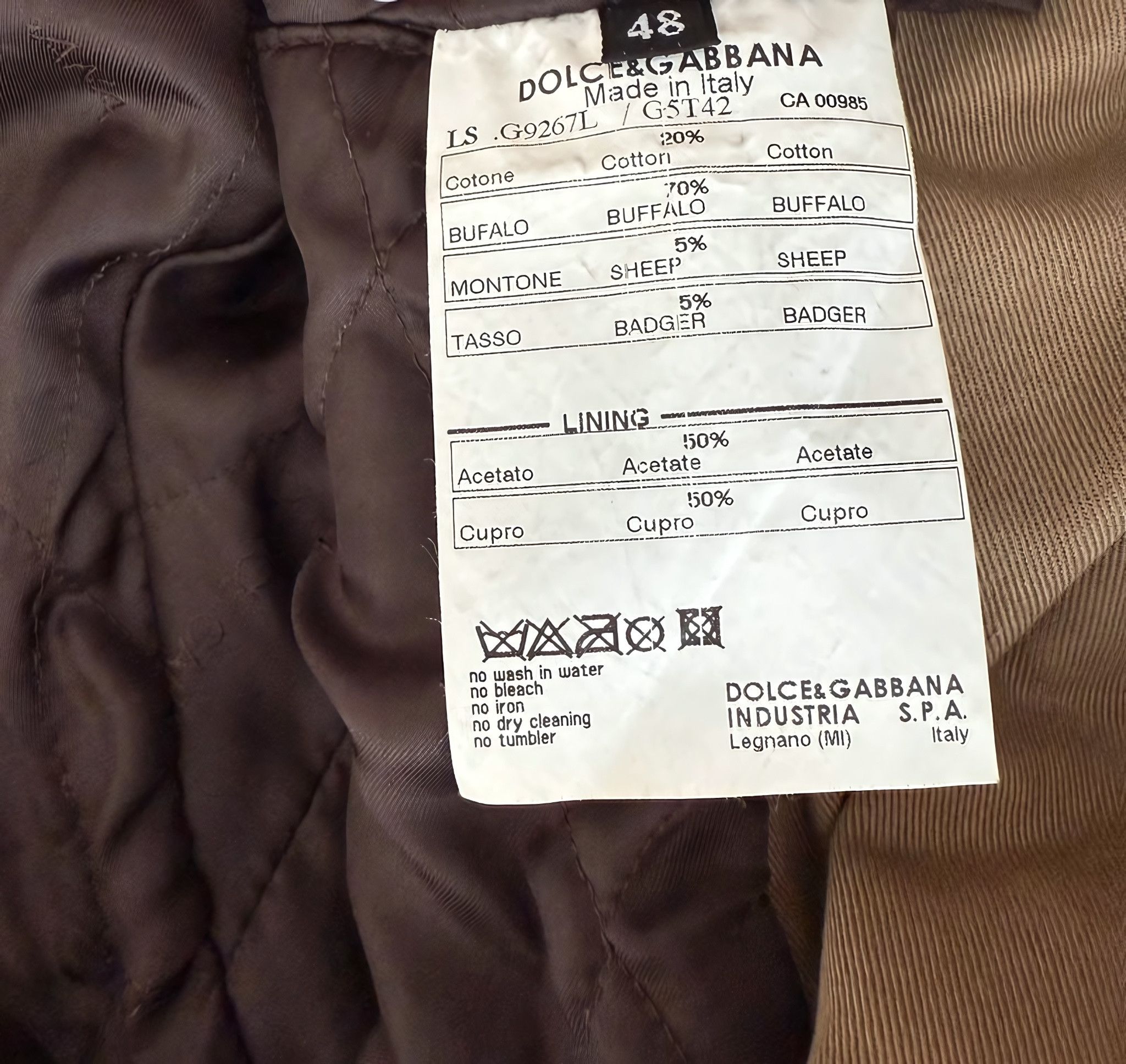 Dolce & Gabbana F/W 2005 BUFFALO LEATHER HOODED JACKET Size US M / EU 48-50 / 2 - 10 Thumbnail