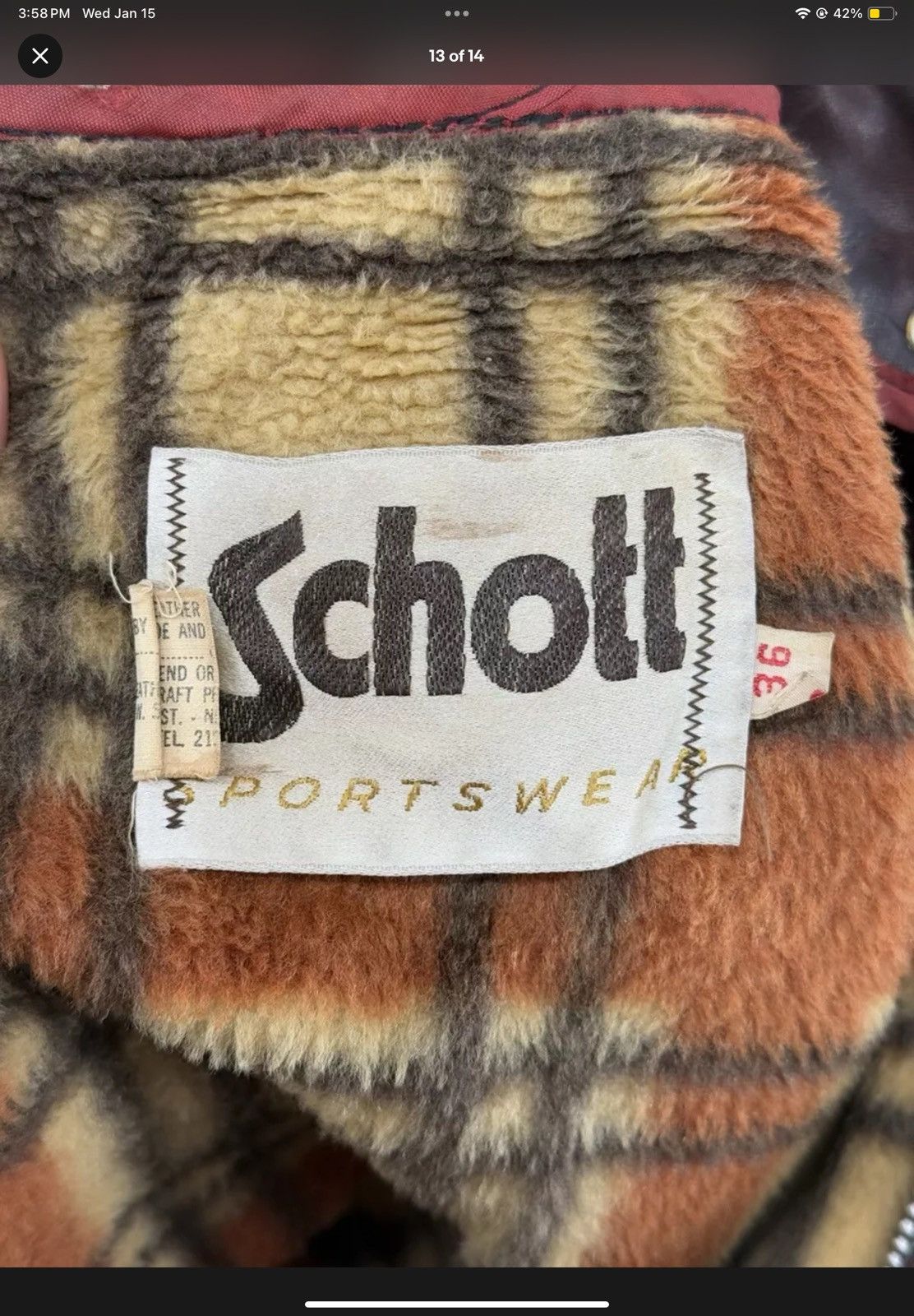Schott Vintage 90s Schott Leather Jacket Brown Chestnut Men’s M Size US M / EU 48-50 / 2 - 10 Thumbnail