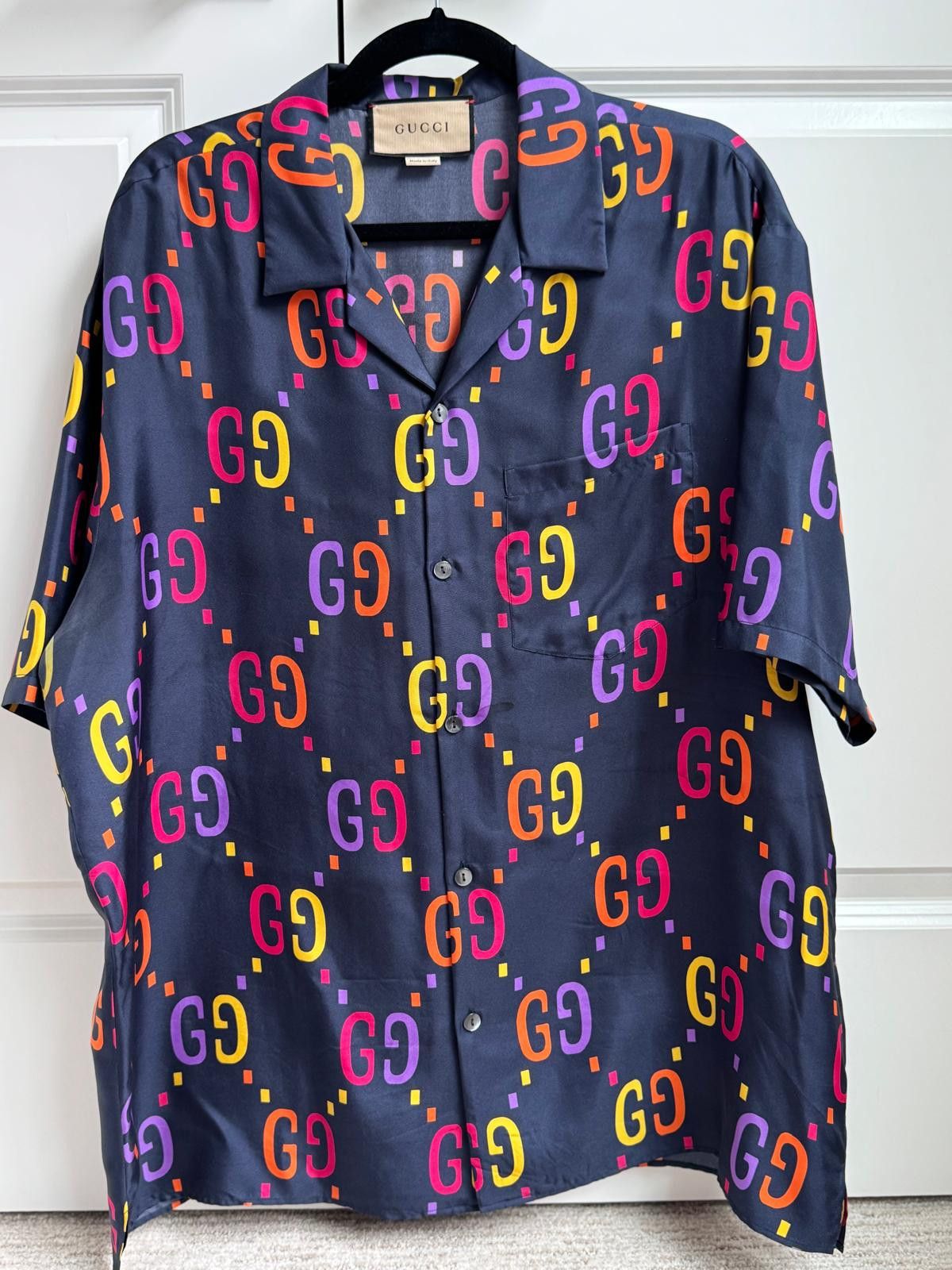 Gucci GUCCI SILK GG JUMBO SHIRT Size US L / EU 52-54 / 3 - 7 Thumbnail