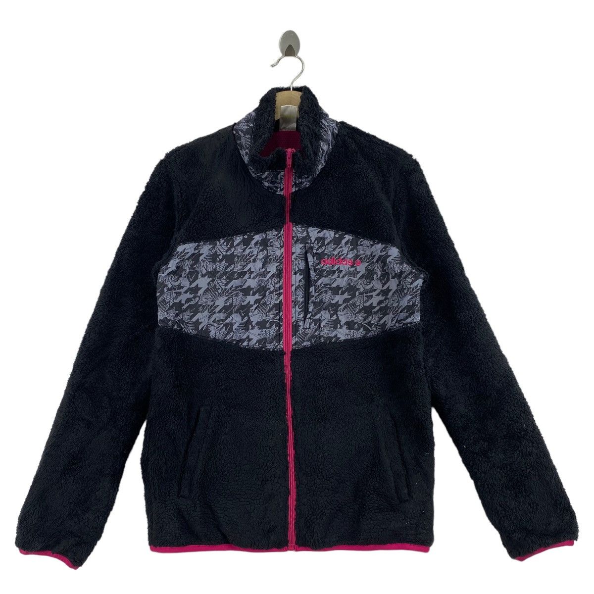 image of Adidas Neo Sportswear Deep Pile Sherpa Light Jacket in Black, Men's (Size Medium)