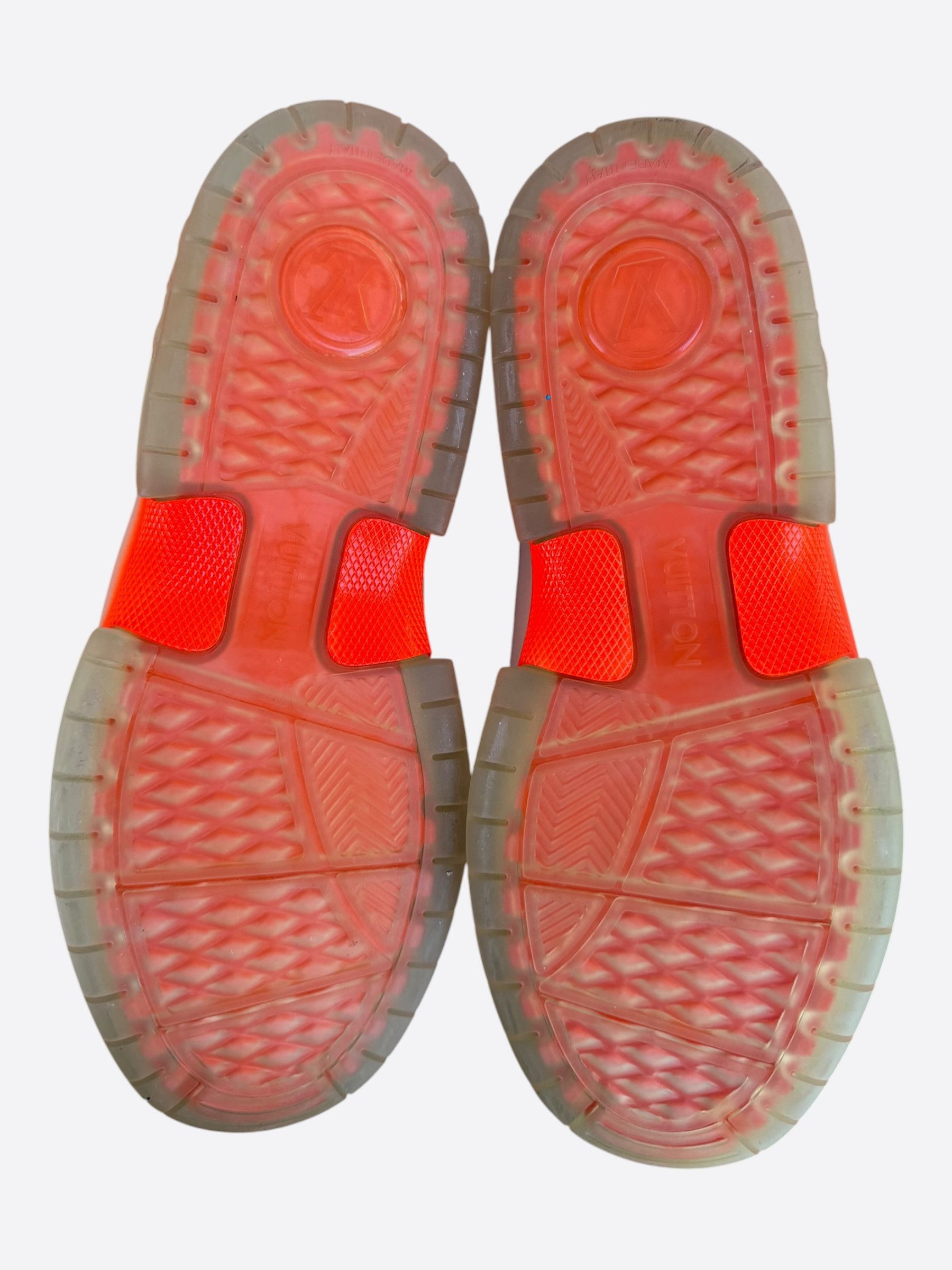 Louis Vuitton Louis Vuitton Lucien Clarke White & Orange 'A View' Sneakers Size US 9.5 / EU 42-43 - 4 Thumbnail