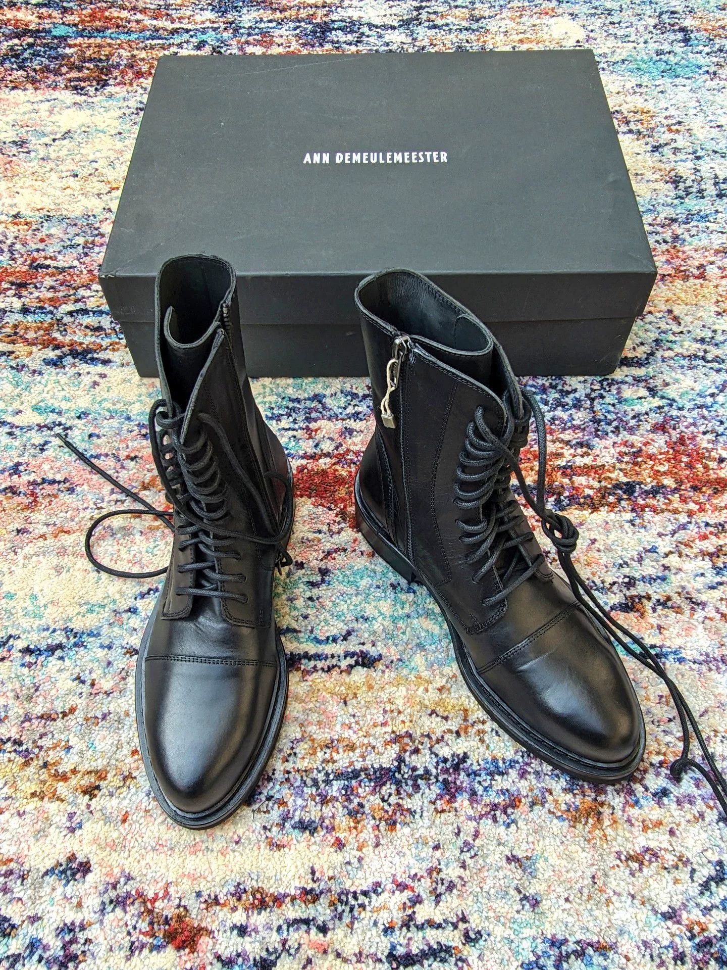 Ann Demeulemeester Ann Demeulemeester Unisex Leather Boots Size US 6 / EU 39 - 1 Thumbnail
