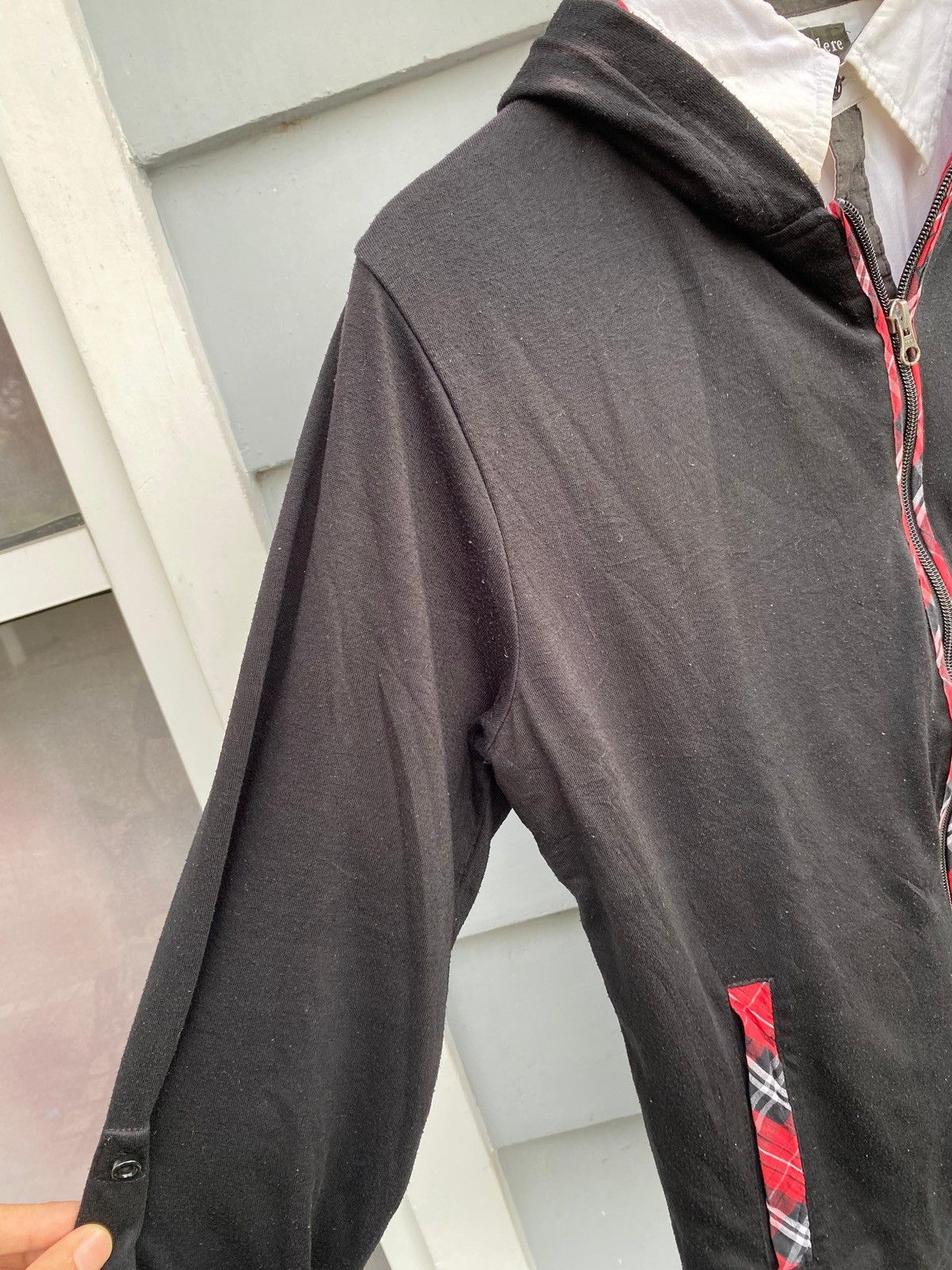 If Six Was Nine Sorridere Layered Hoodie Shirt Built-in Button-Up & Plaid Size US L / EU 52-54 / 3 - 5 Thumbnail