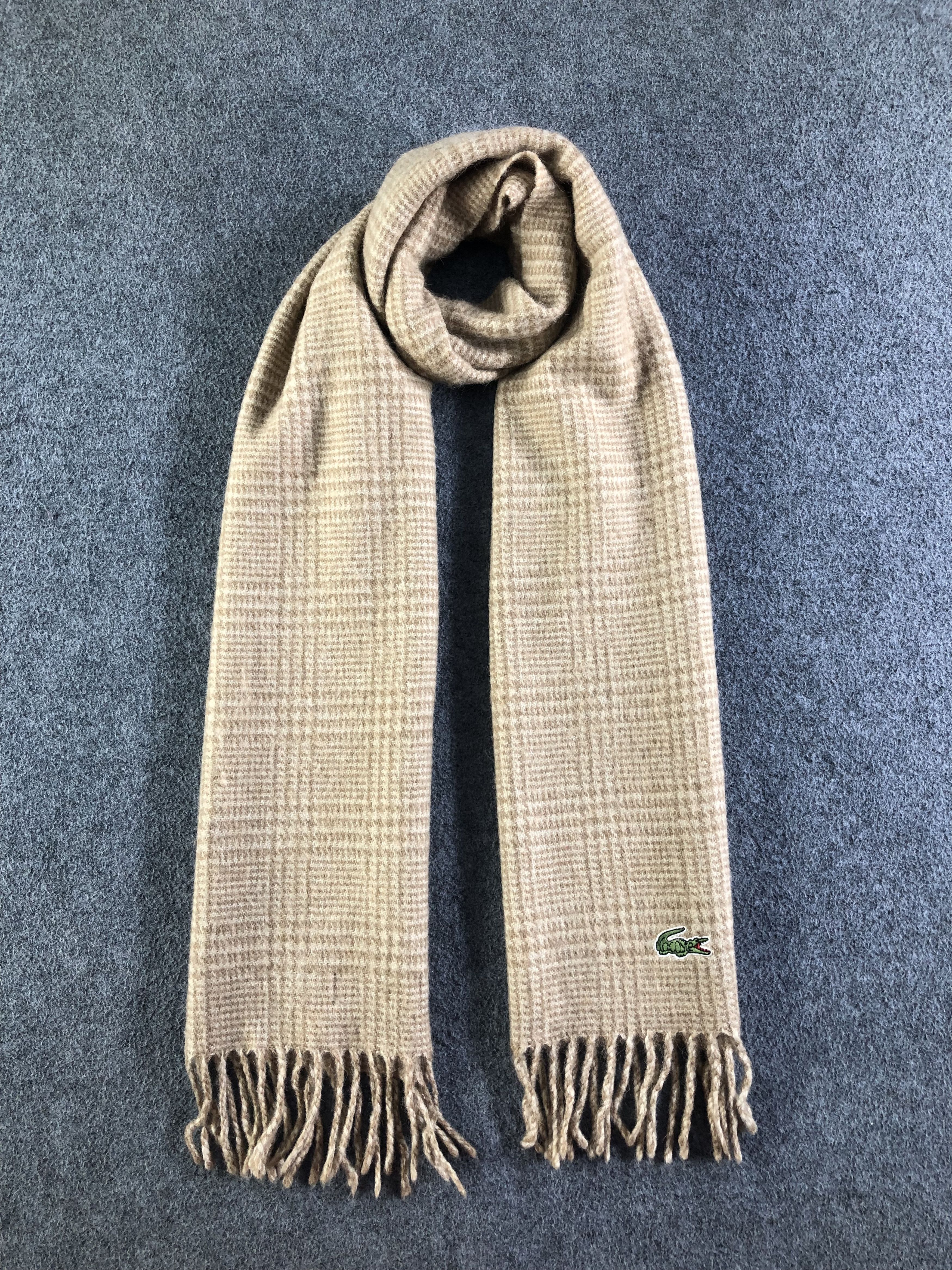 Lacoste La Coste Camel Hair Scarf / Muffler / Neckwear SS1419 Size ONE SIZE - 1 Thumbnail