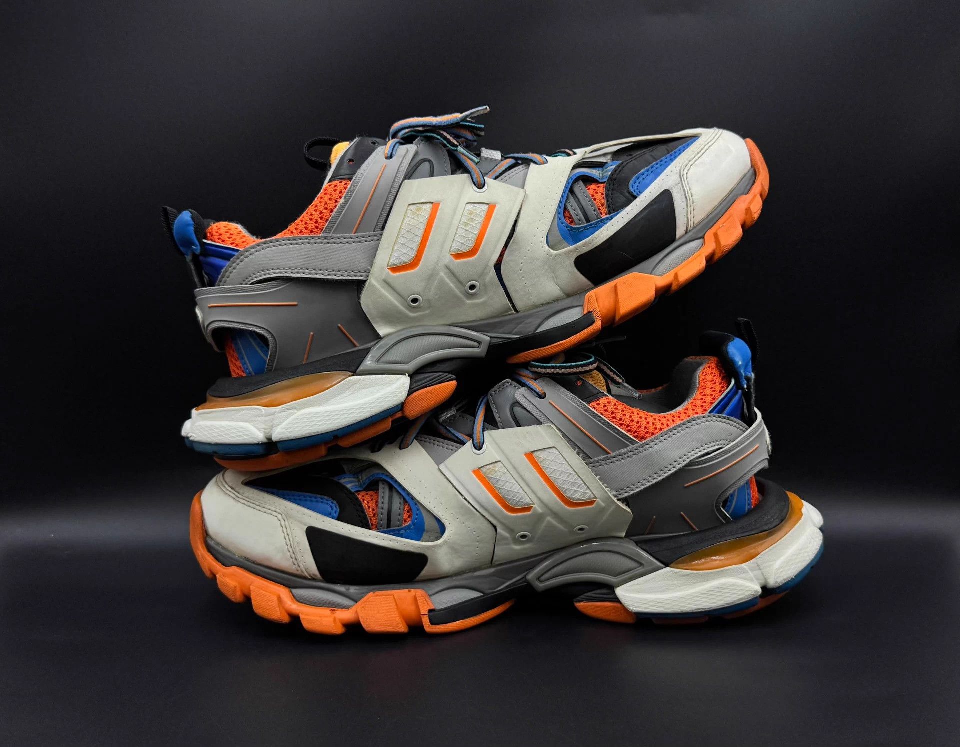 Balenciaga Balenciaga Track 1.0 Lace-up Low Top Dad Shoe Men's Wht/Org Size US 9 / EU 42 - 4 Thumbnail