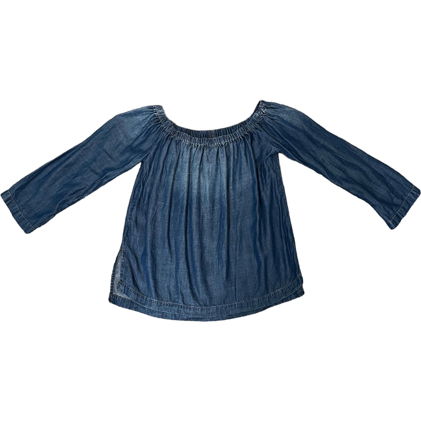 Other Cloth & Stone Off Shoulder Split Sleeve Side Chambray Top Size S / US 4 / IT 40 - 14 Thumbnail