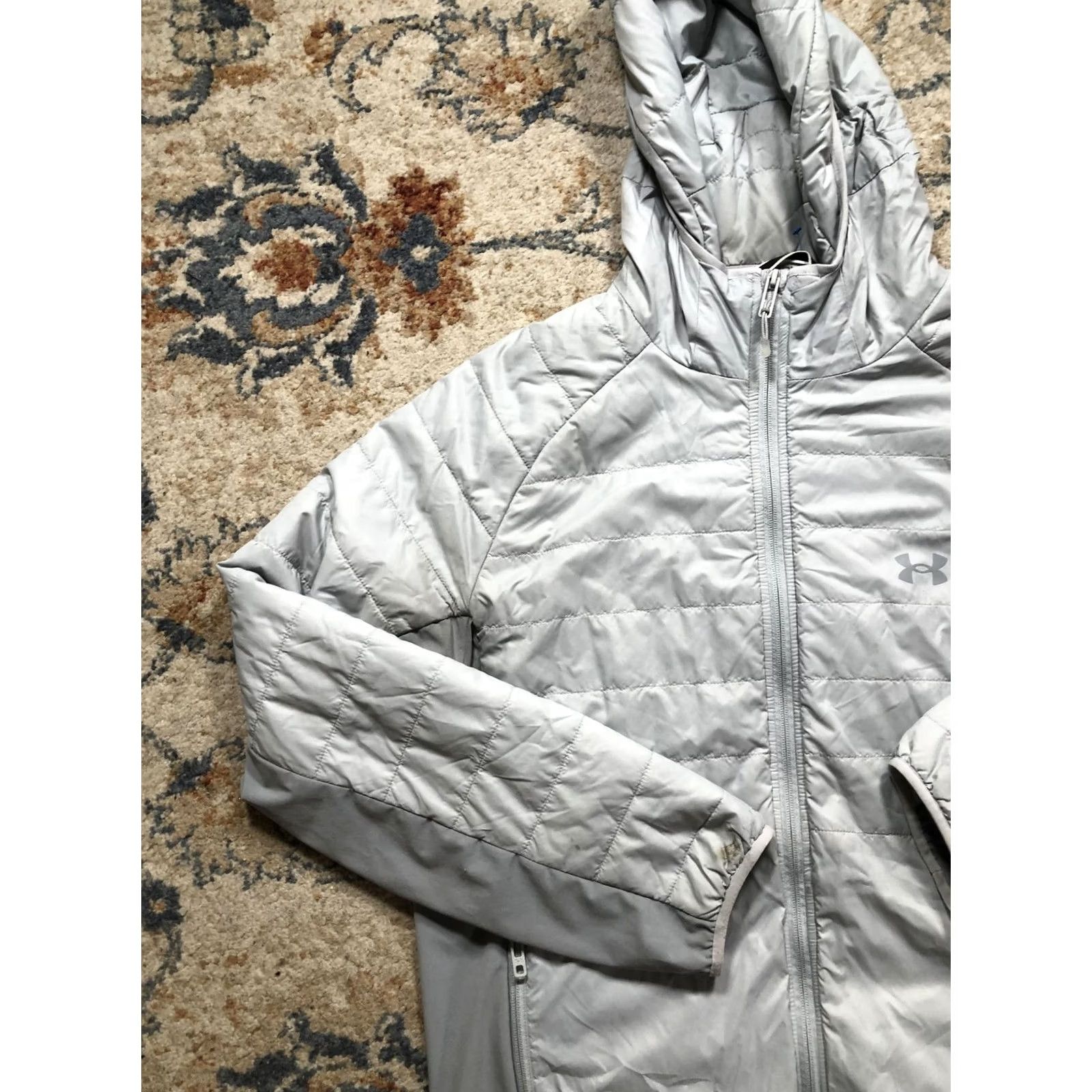 Under Armour Under Armour Jacket Mens Large Gray Hooded Full Zip UA Storm Insulated Golf Size US L / EU 52-54 / 3 - 3 Thumbnail