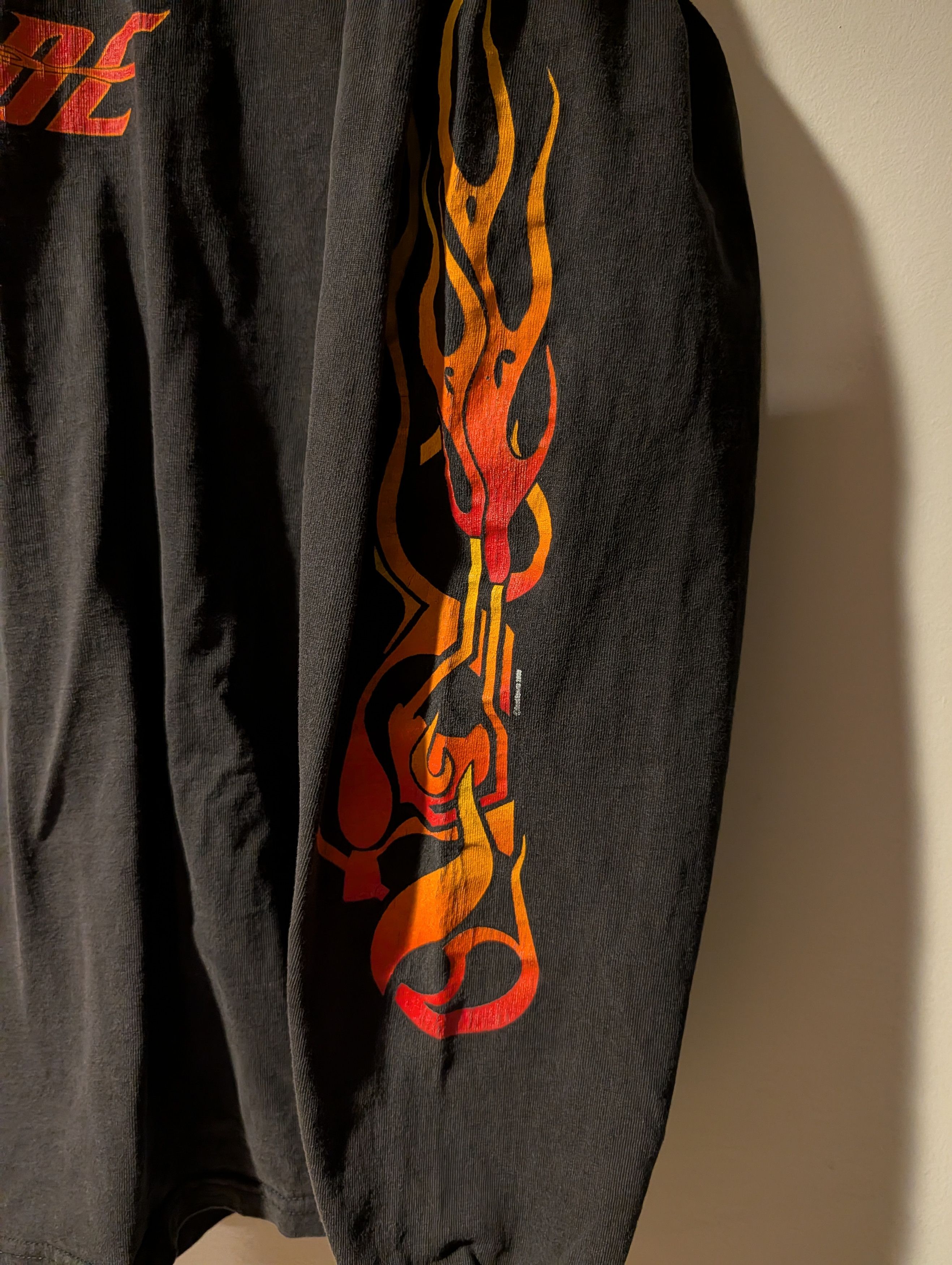 Harley Davidson Vintage 1998 Hot Ride Harley Davidson Flames Long-Sleeve Size US XL / EU 56 / 4 - 5 Thumbnail