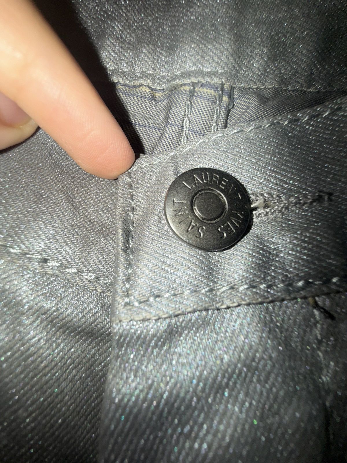 Yves Saint Laurent Yves Saint Laurent Silver Denim Jeans Size US 30 / EU 46 - 3 Thumbnail