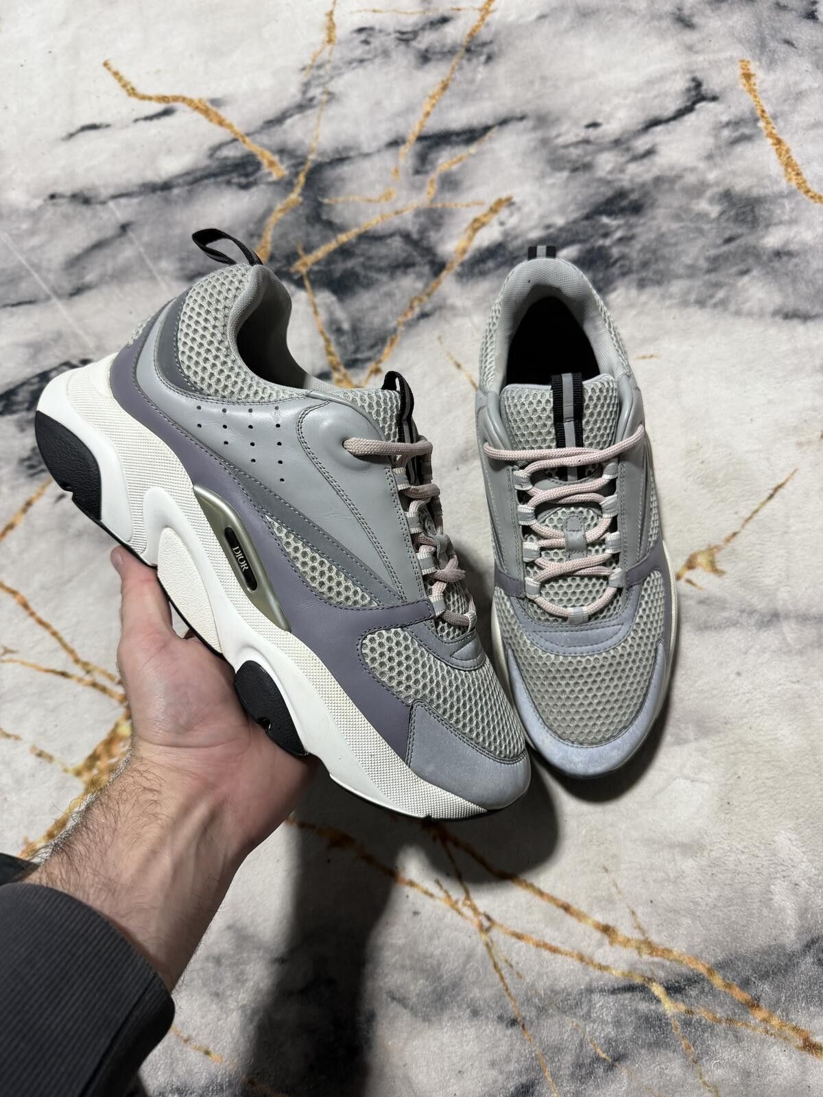 Dior Dior B22 Grey White - Sz 11US Size US 11 / EU 44 - 1 Thumbnail