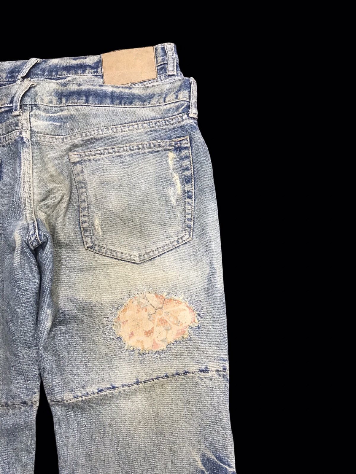 PPFM 💥DOUBLE WAIST💥Archival PPFM Distressed Patchwork Denim F86 Size US 33 - 12 Thumbnail