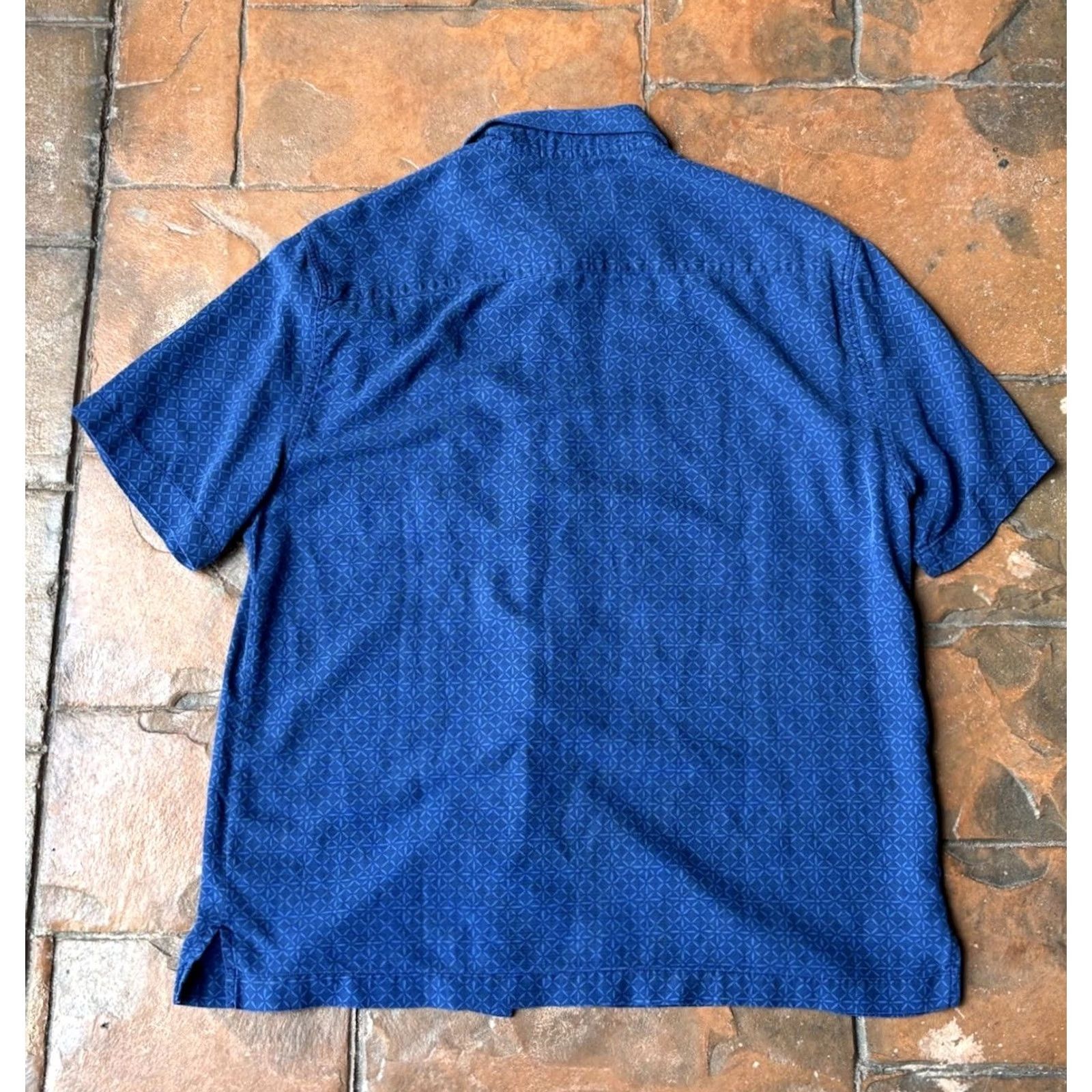 Nat Nast Nat Nast Silk Button Up Hawaiian Shirt Men’s Medium Blue Abstract Short Sleeve Size US M / EU 48-50 / 2 - 3 Thumbnail