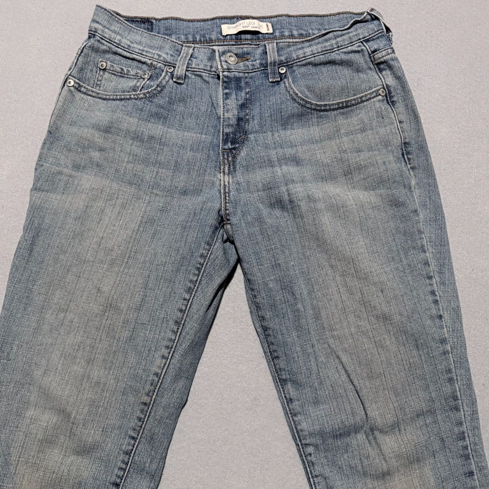 Denime Levi’s 505 Jeans Women's Blue Denim Stretch Mid Rise Classic - 4 Size 27" / US 4 / IT 40 - 3 Thumbnail