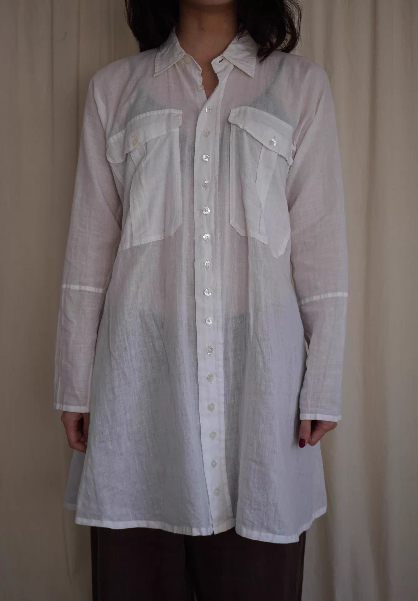 Yohji Yamamoto Yohji Yamamoto 1993ss Cotton Button Shirt Women's S Size S / US 4 / IT 40 - 2 Thumbnail