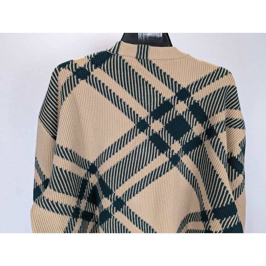 Burberry o1rshd1 Checked Cardigan in Beige/Green Size US XL / EU 56 / 4 - 11 Thumbnail