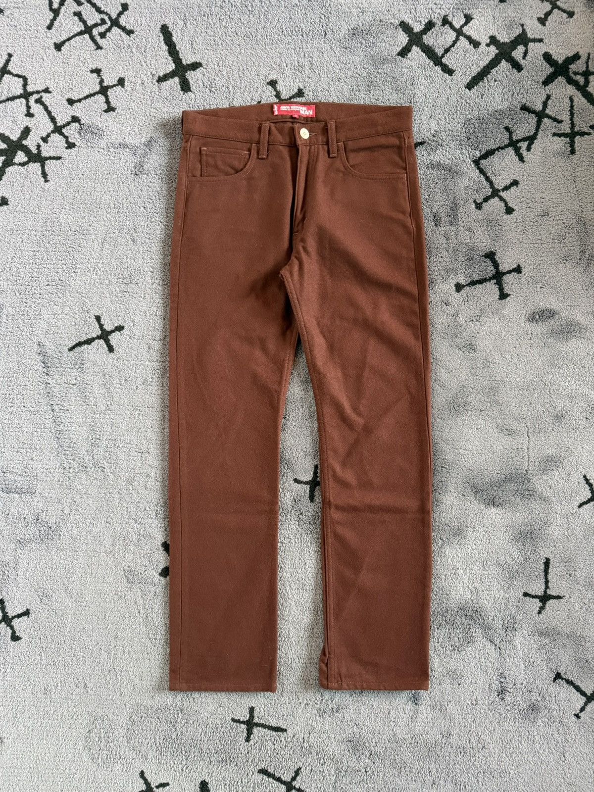 Junya Watanabe AW02 Junya Watanabe CDG Greenwich Pigs Brown Wool Pants Size US 32 / EU 48 - 4 Thumbnail