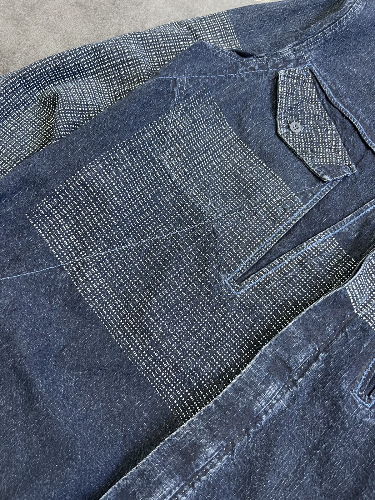 Marithe + Francois Girbaud Vintage MFG zip Japanese OverShirt sashiko print style Size US M / EU 48-50 / 2 - 8 Thumbnail