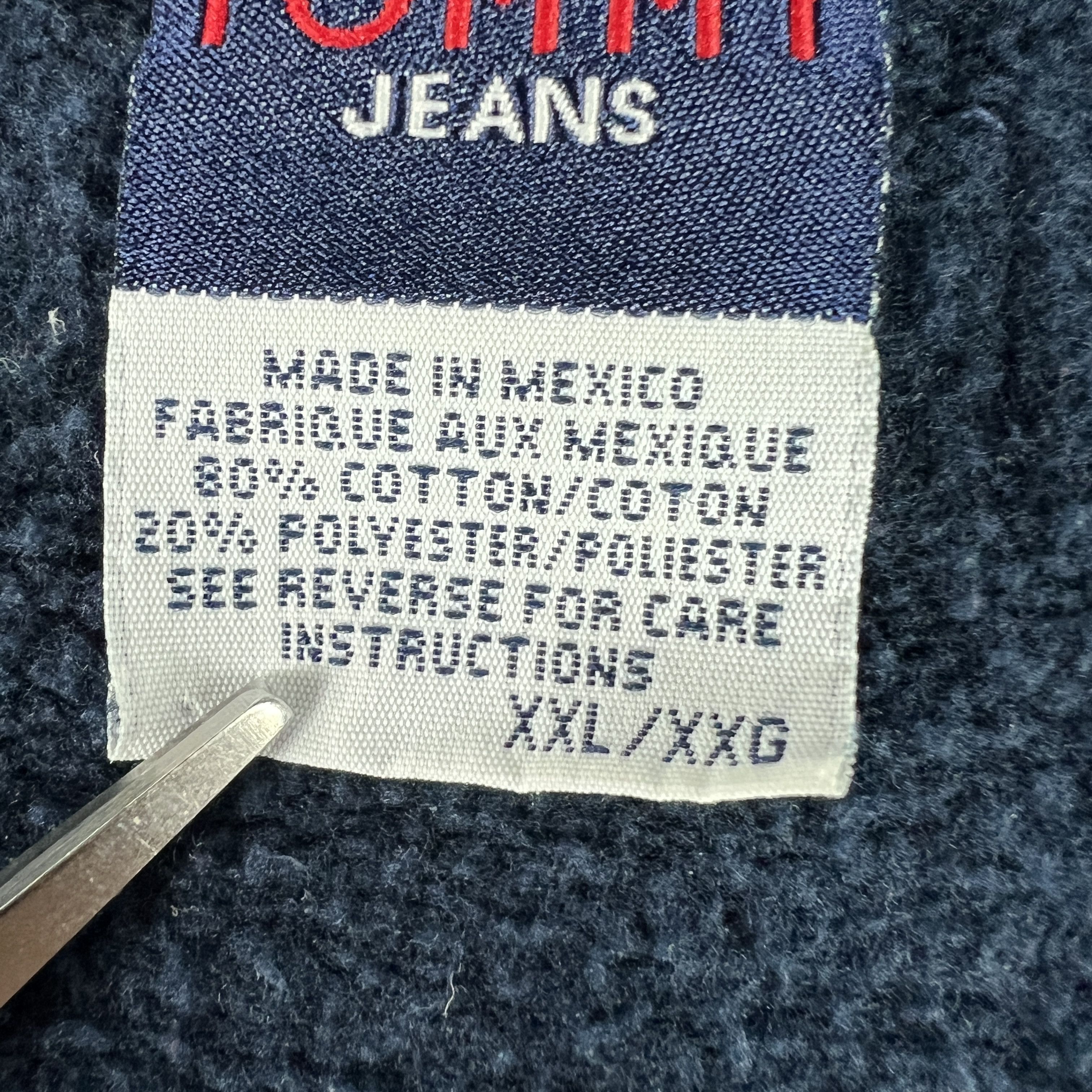 Tommy Hilfiger × Tommy Jeans × Vintage Y2K Tommy Jeans Sweatshirt Blue & Grey Faded Logo Crewneck Size US XXL / EU 58 / 5 - 10 Thumbnail