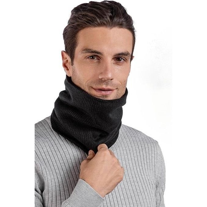 Other Winter Neck Gaiter, Black Fleece Warmer Scarf Cold Weather C Size ONE SIZE - 1 Thumbnail
