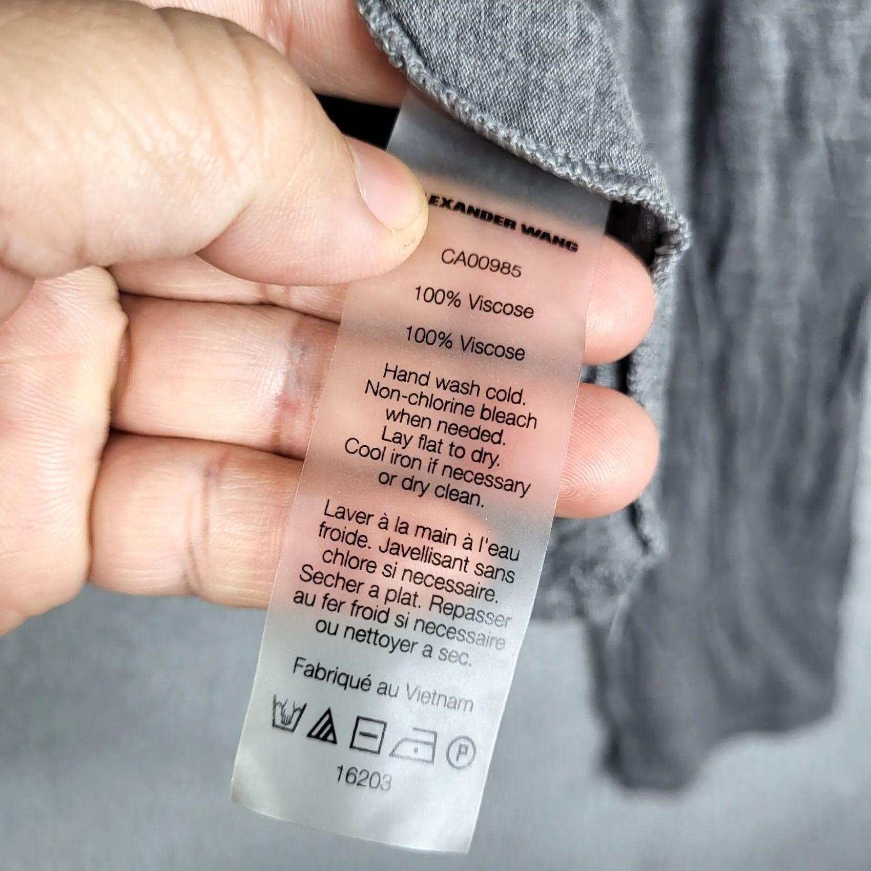 T by Alexander Wang T BY ALEXANDER WANG Women's Stretch Long sleeve Gray T-Shirt Size M Size M / US 6-8 / IT 42-44 - 5 Thumbnail