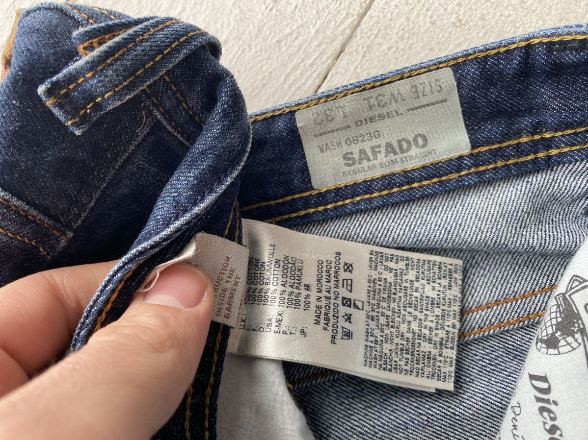 Diesel Luxury 00s Diesel Safado Retro Regular Slim Straight Jeans Size US 31 - 8 Thumbnail