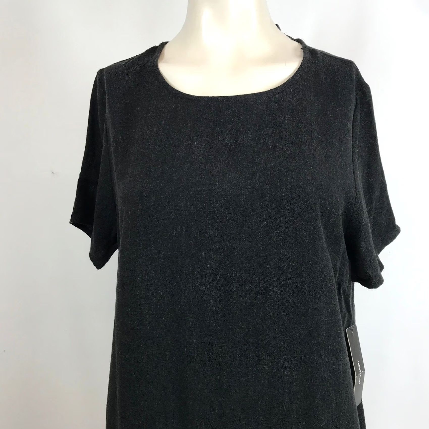 Lulus Lulus Dress Womens S Black Short Sleeve Tunic With Pockets Size Size 28" / US 6 / IT 42 - 2 Thumbnail