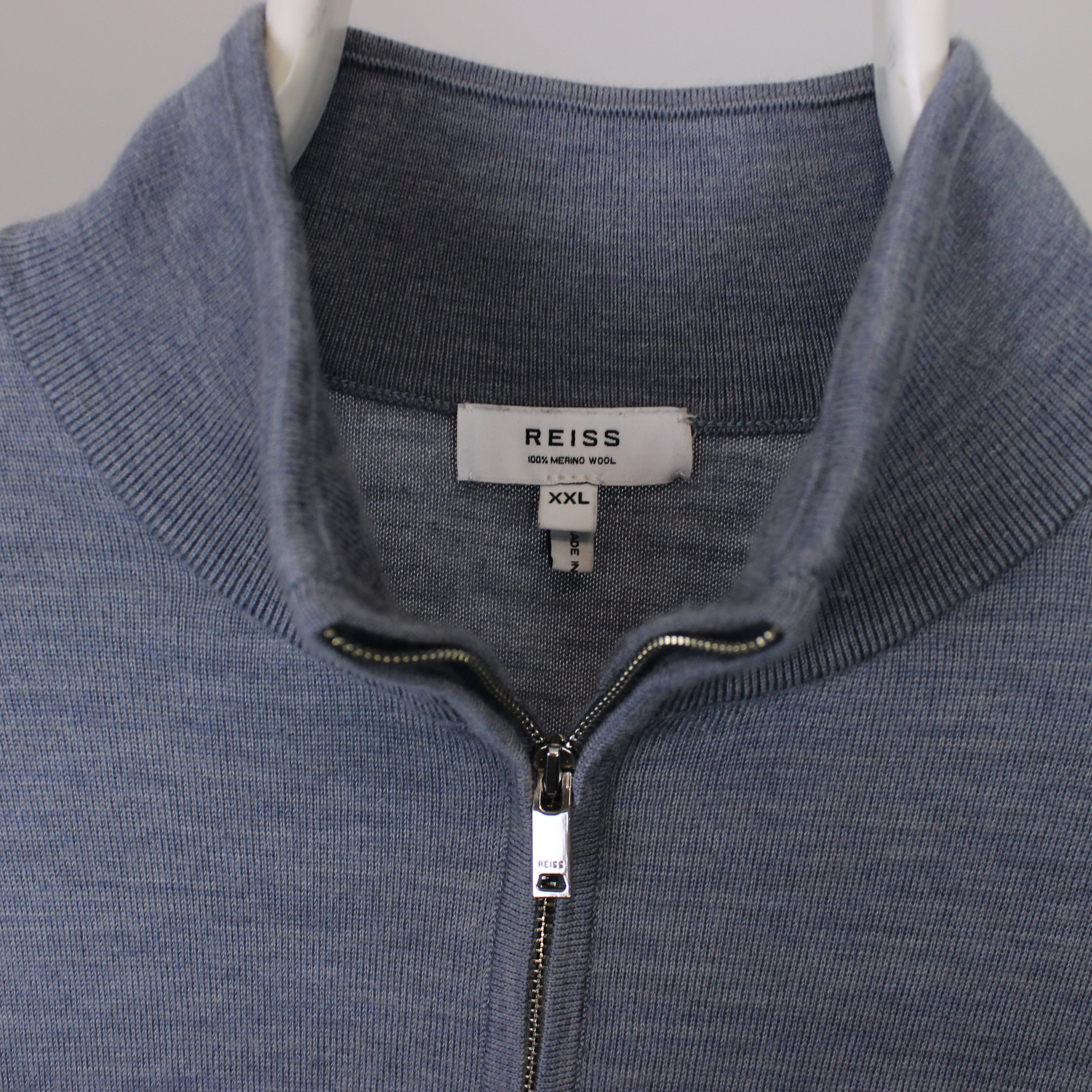 Reiss reiss sweater zip full blackhall merino wool XL XXL blue Size US XXL / EU 58 / 5 - 11 Thumbnail