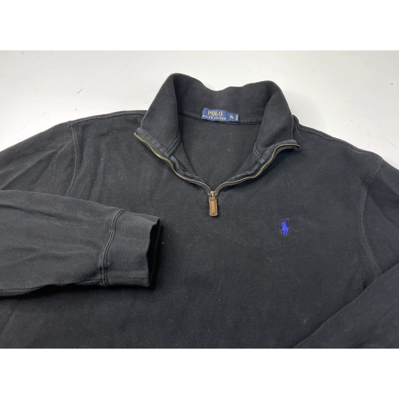 Polo Ralph Lauren Polo Ralph Lauren 1/4 Zip Pullover Sweater Black Men’s XL Size US XL / EU 56 / 4 - 2 Thumbnail