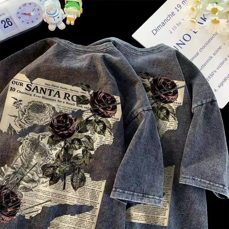 Japanese Brand × Vintage rose print oversize T-shirt Size US L / EU 52-54 / 3 - 3 Thumbnail
