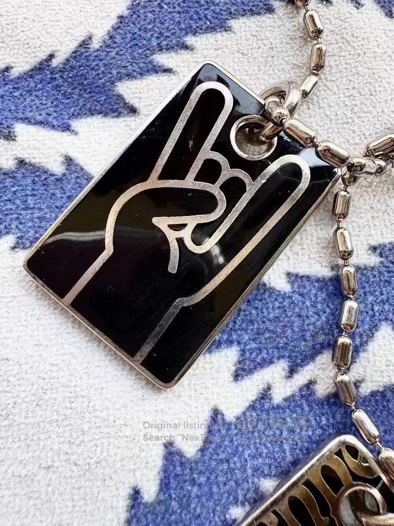Vivienne Westwood Vivienne Westwood Black Pirate Pattern Saturn Necklace Size ONE SIZE - 4 Thumbnail