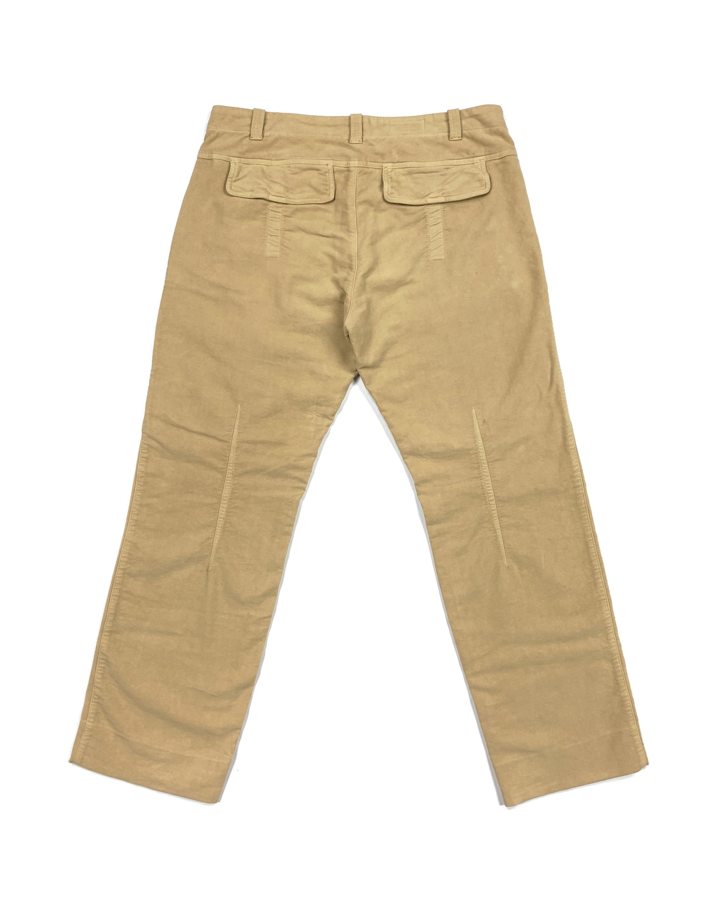 Armani × Emporio Armani × Giorgio Armani 00s Moleskin Cotton Cargo Pants Size US 35 - 3 Thumbnail