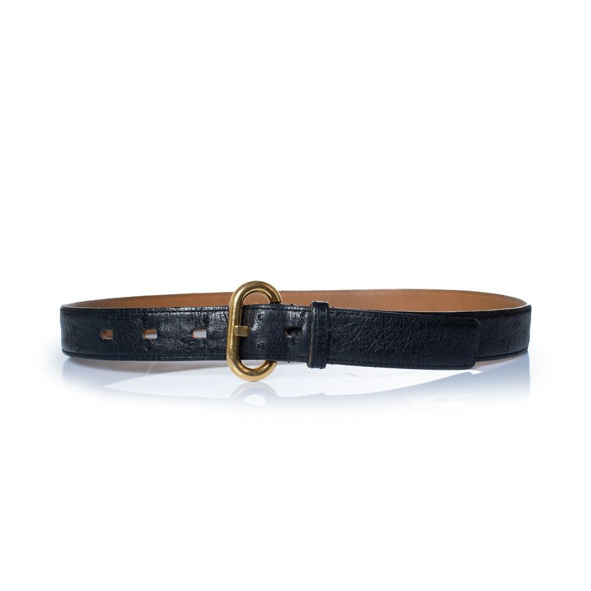 Delvaux Delveaux, ostrich black leather waist belt Size ONE SIZE - 1 Thumbnail