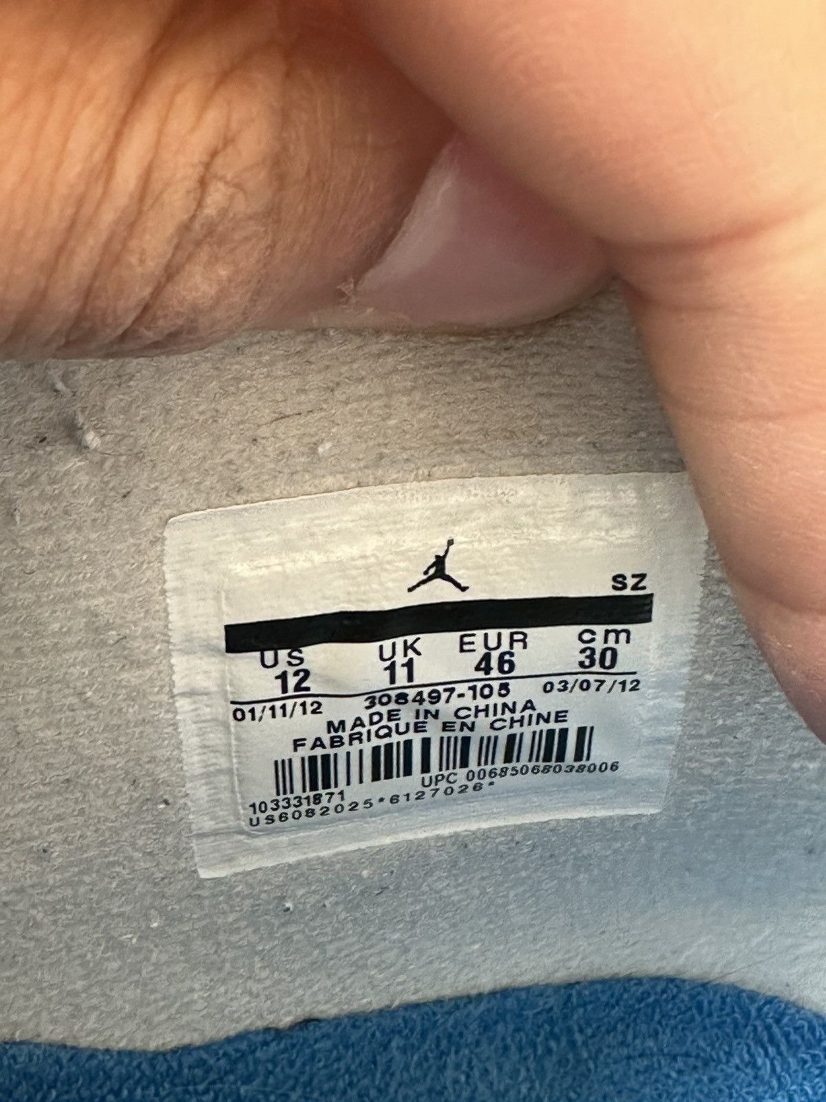 Jordan Brand × Nike Air Jordan 4 True Blue 2012 Size US 12 / EU 45 - 9 Thumbnail