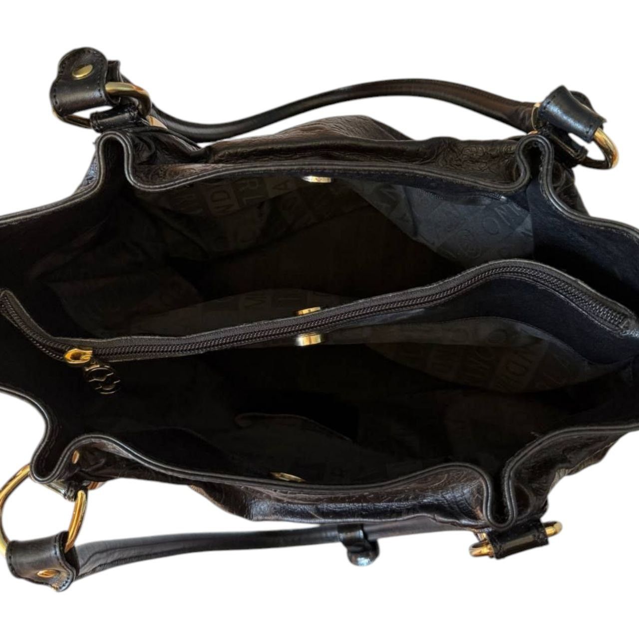 NBDN Nobrandedon Marino Orlandi Leather Black/Gold Tote Bag Size ONE SIZE - 5 Thumbnail