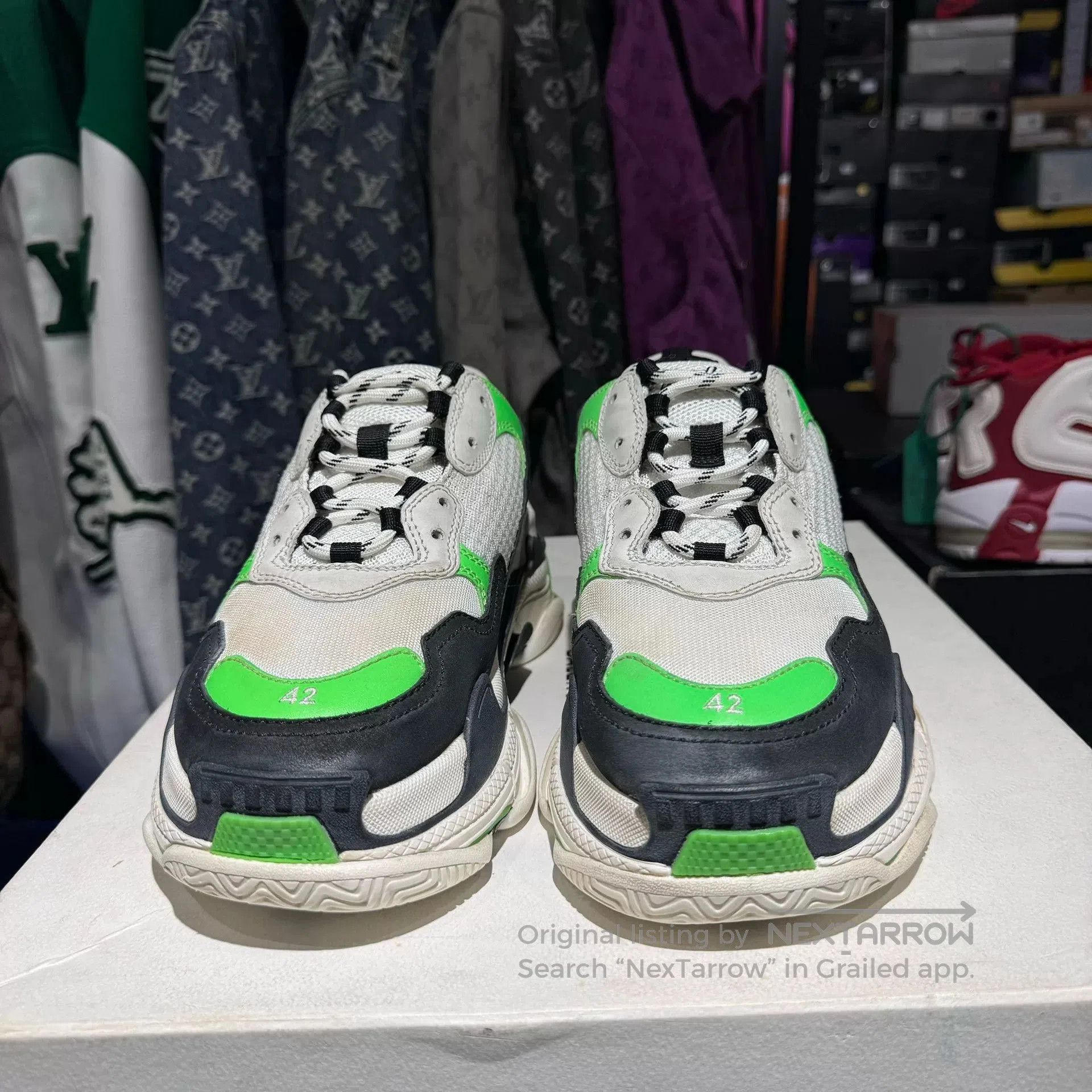 Balenciaga Balenciaga Triple S Green Distressed Size 42. Size US 9 / EU 42 - 6 Thumbnail