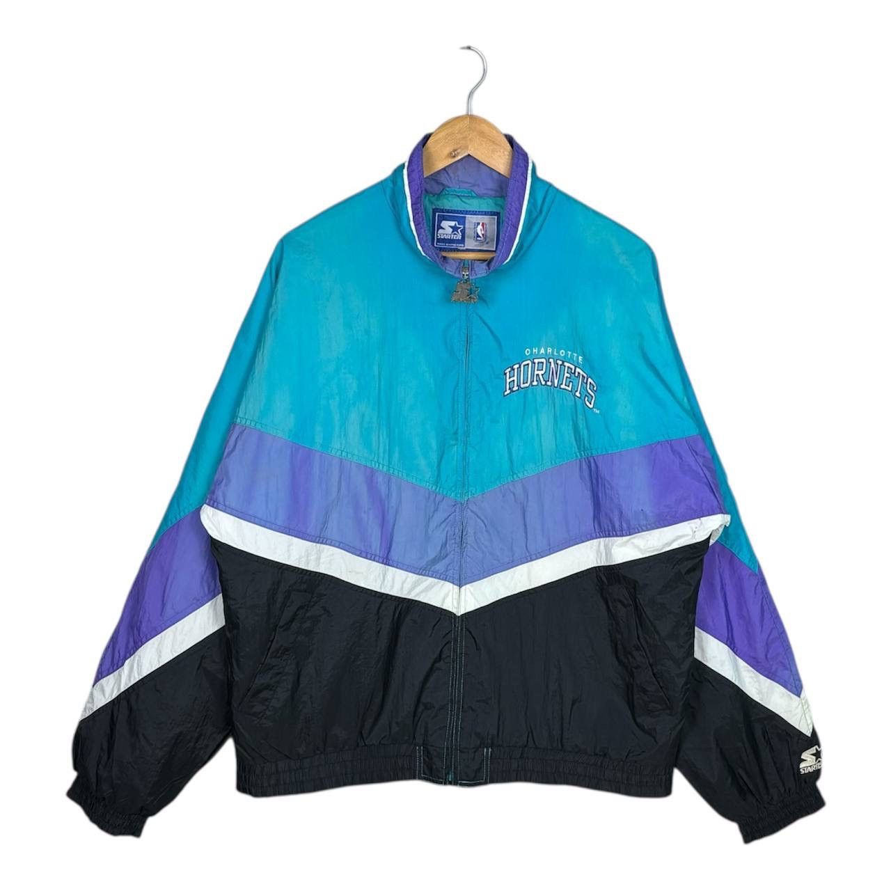 Starter Vintage 90s Starter Charlotte Hornets NBA Team Jacket Size US L / EU 52-54 / 3 - 2 Thumbnail